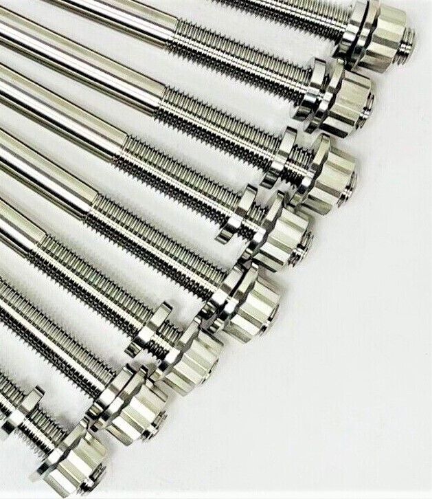 Ducati 76610481A 900SS Supersport Cylinder Studs TITANIUM Head Stud Bolt Nut Kit - Image 2