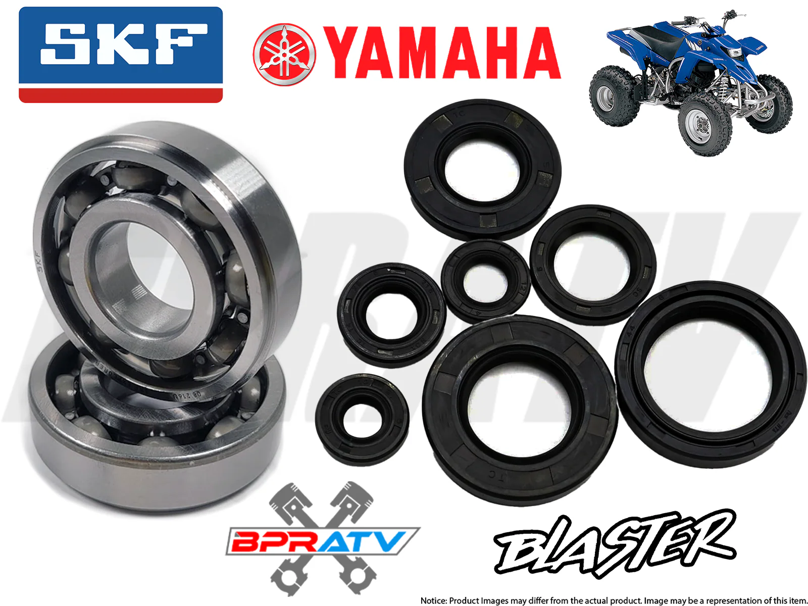 Fits Yamaha Blaster 200 All Years SKF Crankshaft Bearings Engine Seals Seal Kit - Image 10