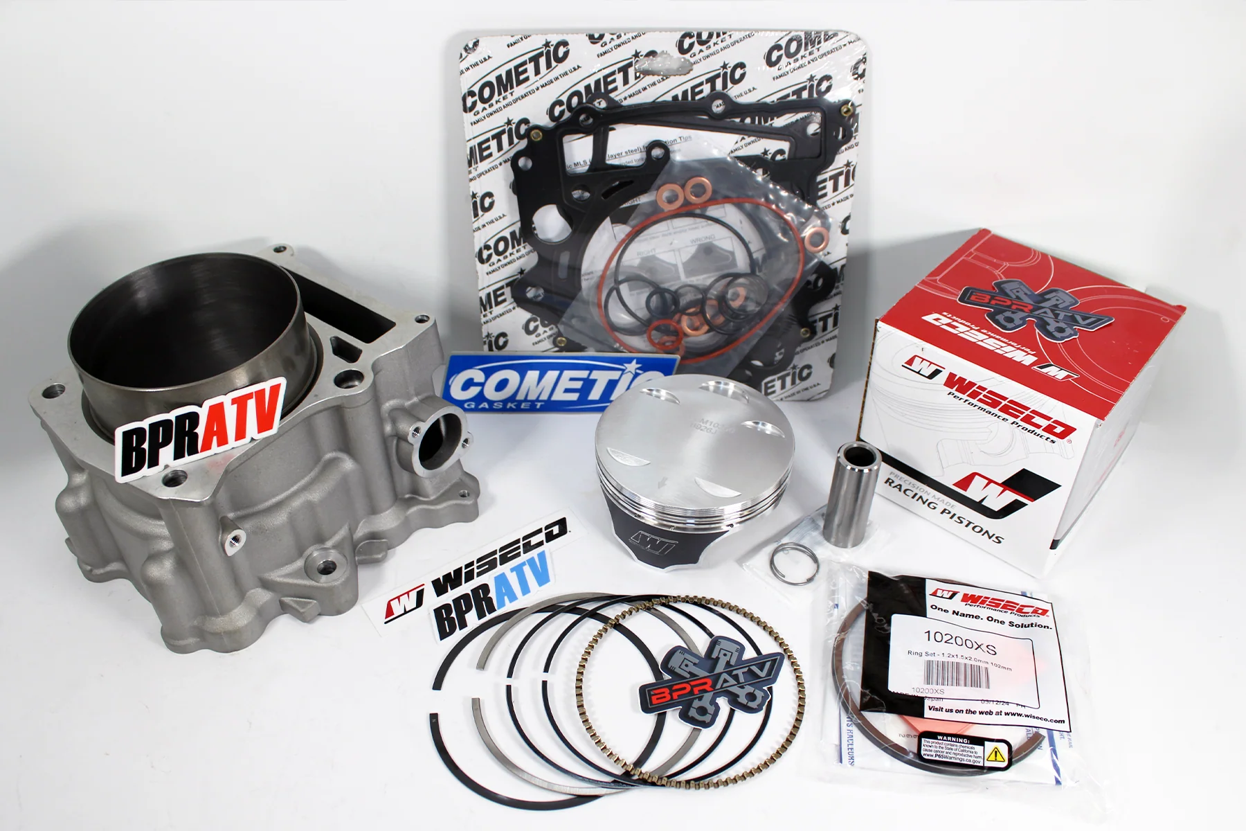 Grizzly 660 102mm +2 Big Bore Cylinder Wiseco Piston Cometic Top End Rebuild Kit - Image 2