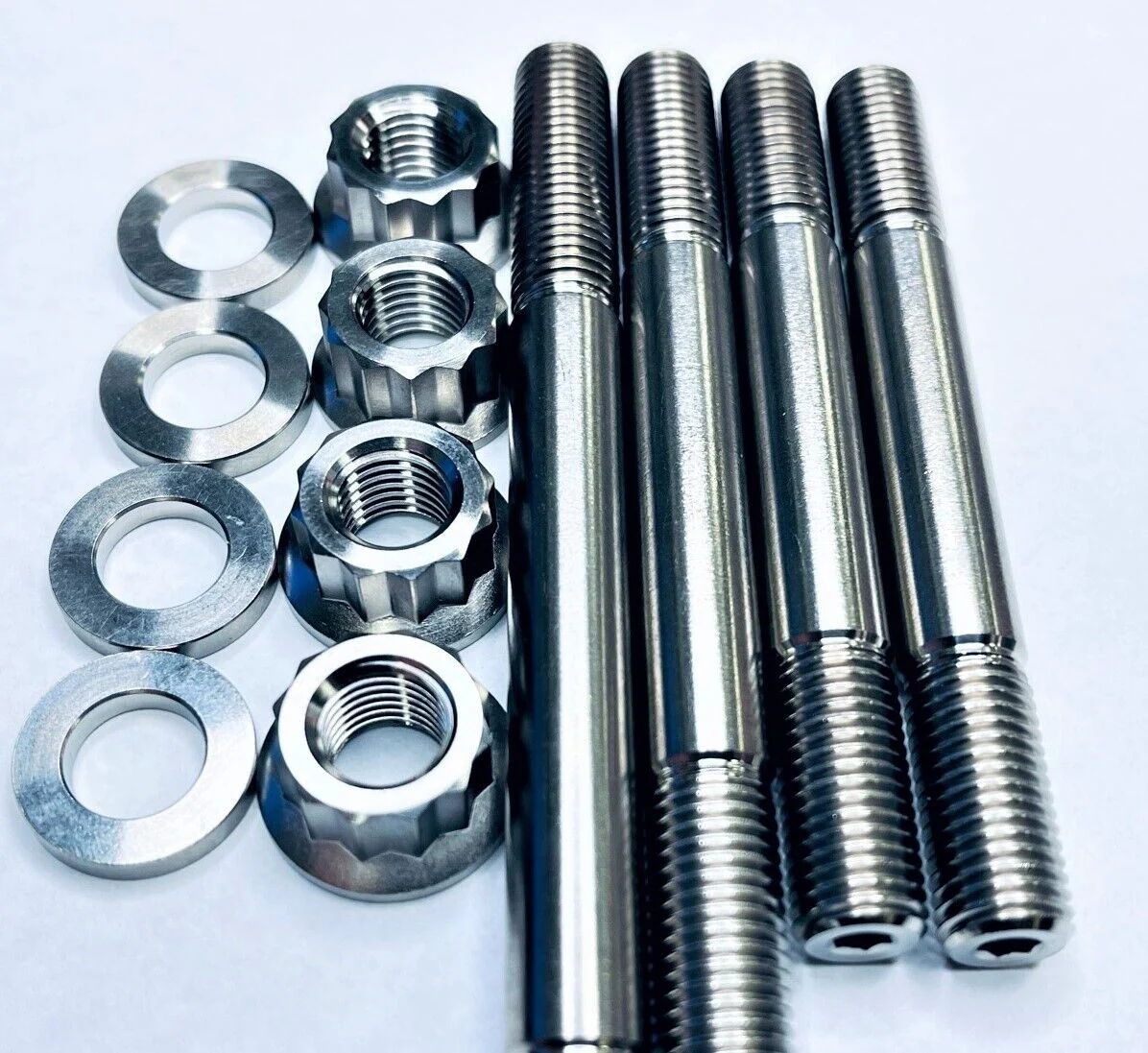 Honda 400EX 400X Titanium Cylinder Head Studs Gasket Gaskets Ti Stud Bolt Kit - Image 4