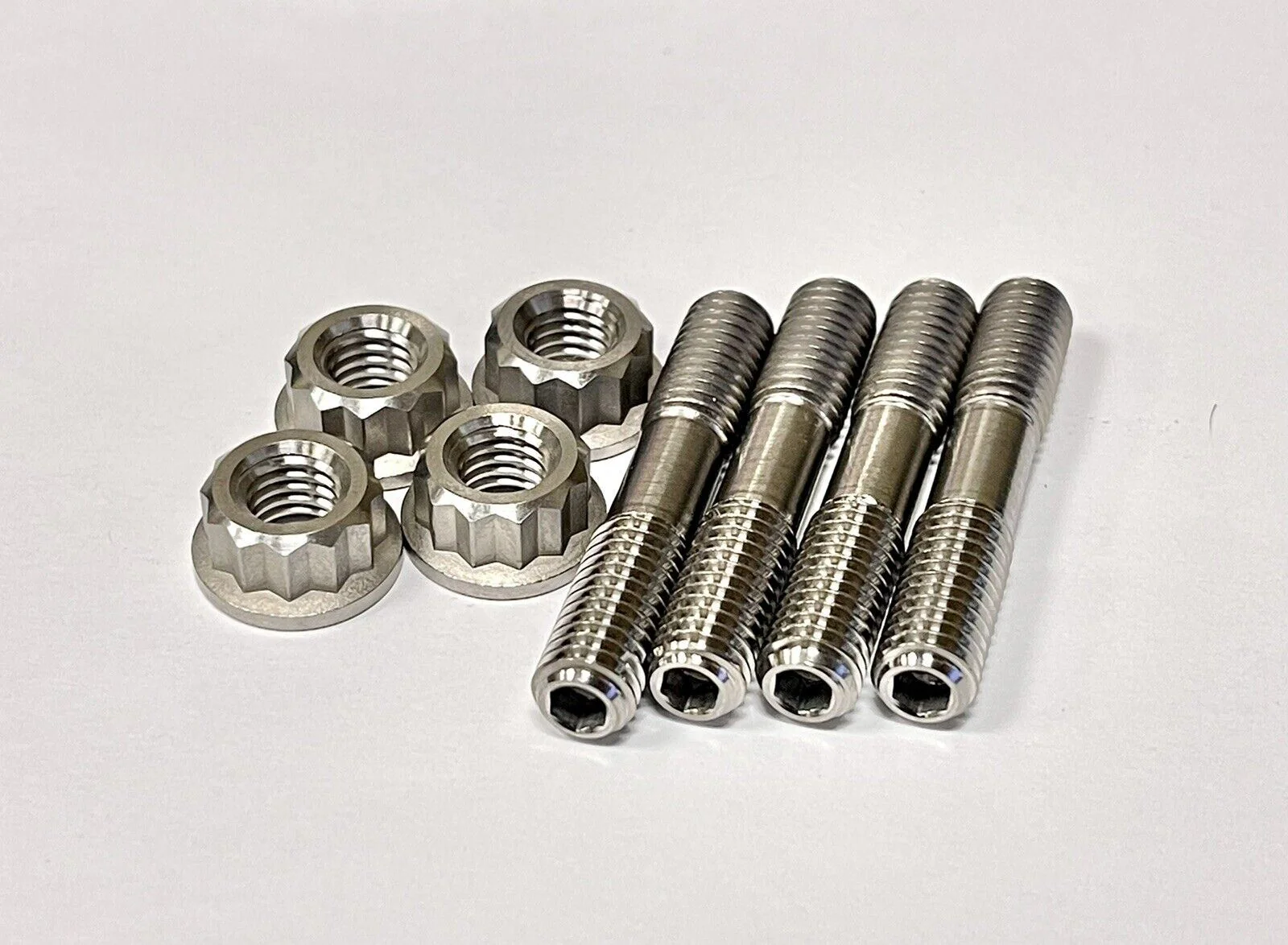 Honda 400EX 400X XR400R Exhaust Studs Titanium Head Pipe Stud Upgrade Kit Set - Image 4