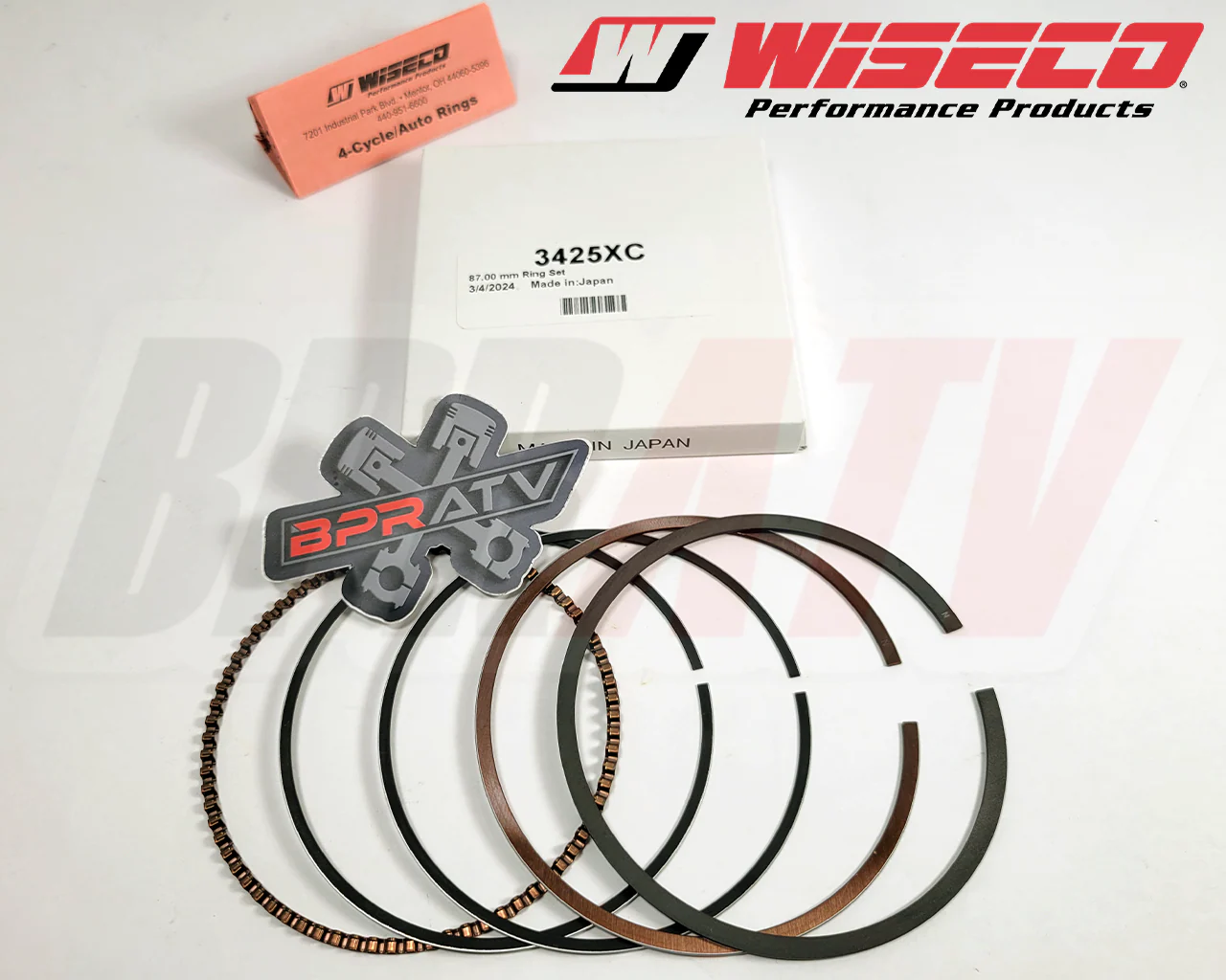 Honda 400EX XR400 87mm 416cc Big Bore Wiseco Replacement Piston Rings Set 3425XC - Image 2