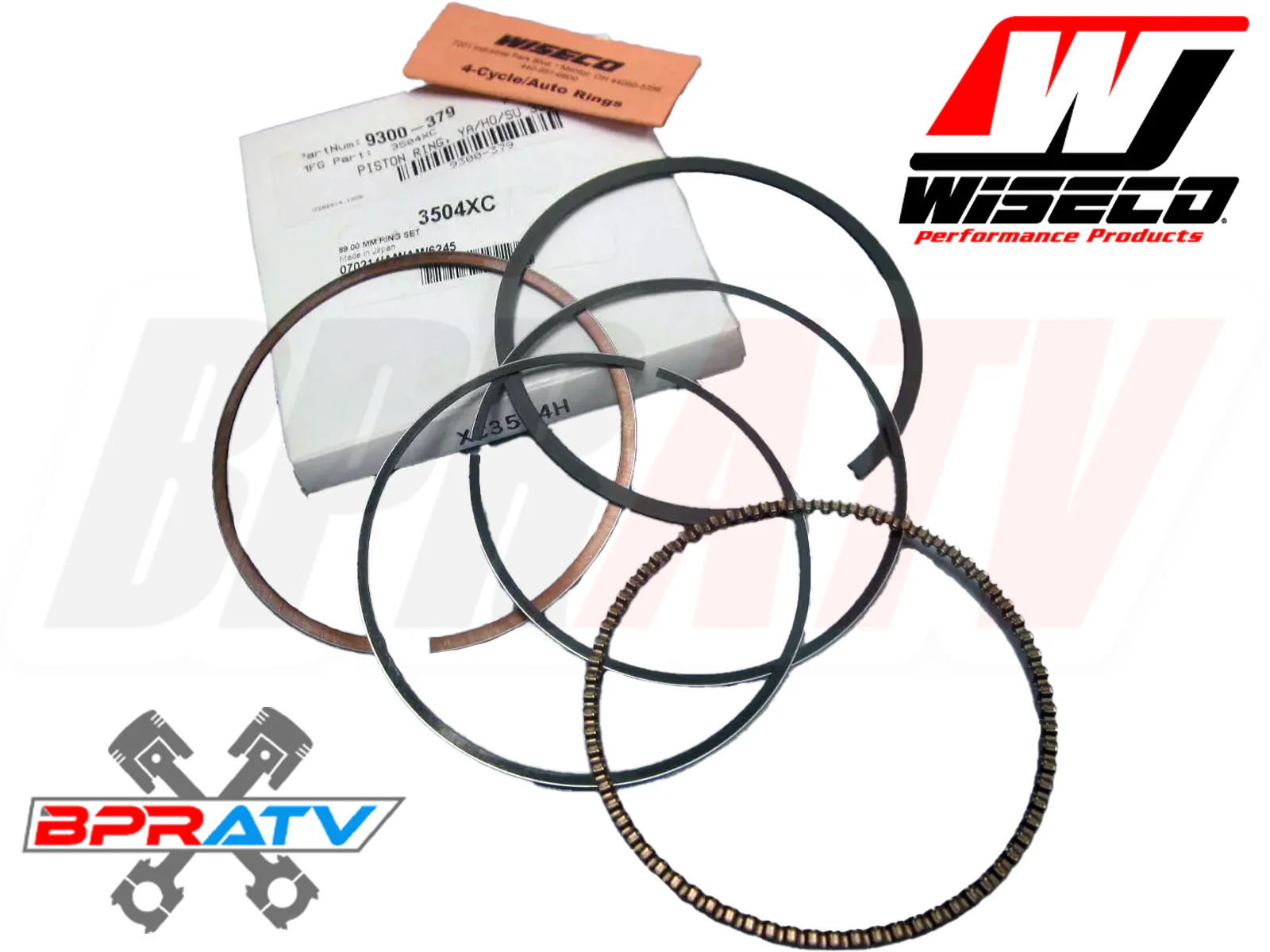 Honda 400EX XR400 89mm 440cc Big Bore Wiseco Piston Replacement Rings Set 3504XC - Image 5