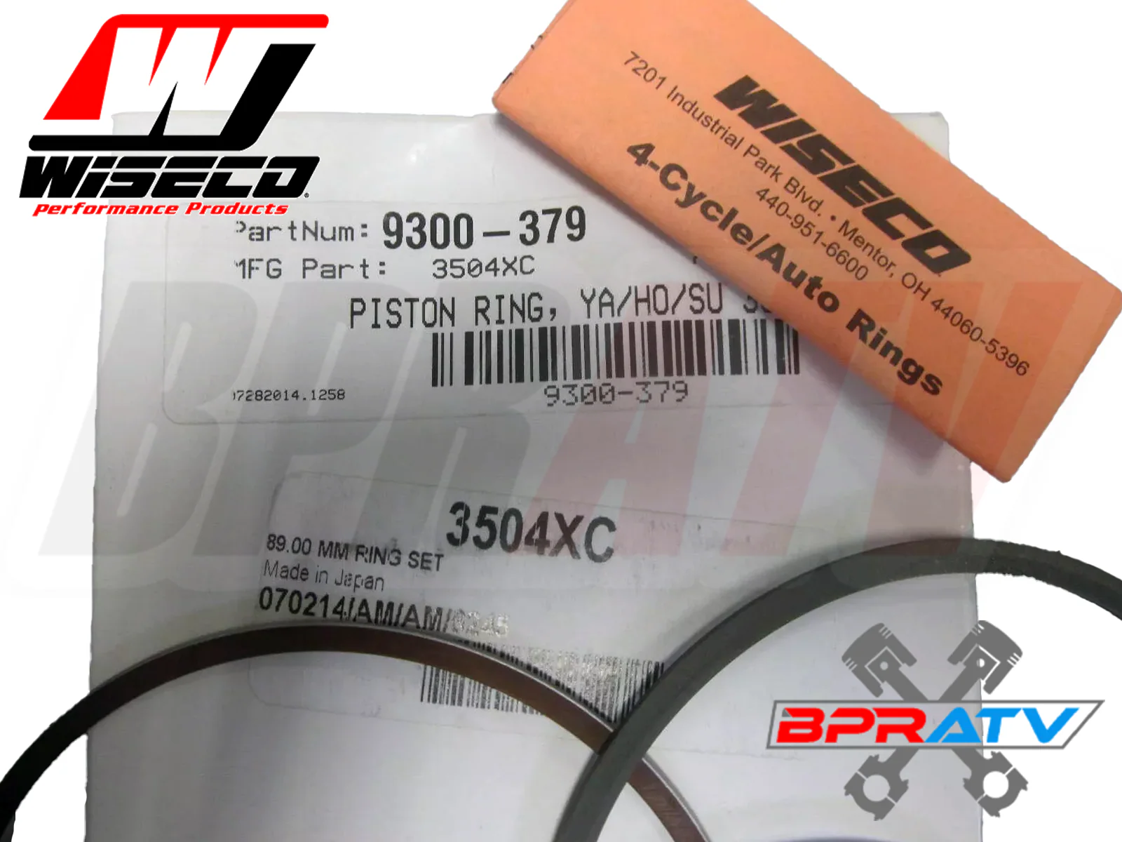 Honda 400EX XR400 89mm 440cc Big Bore Wiseco Piston Replacement Rings Set 3504XC - Image 6