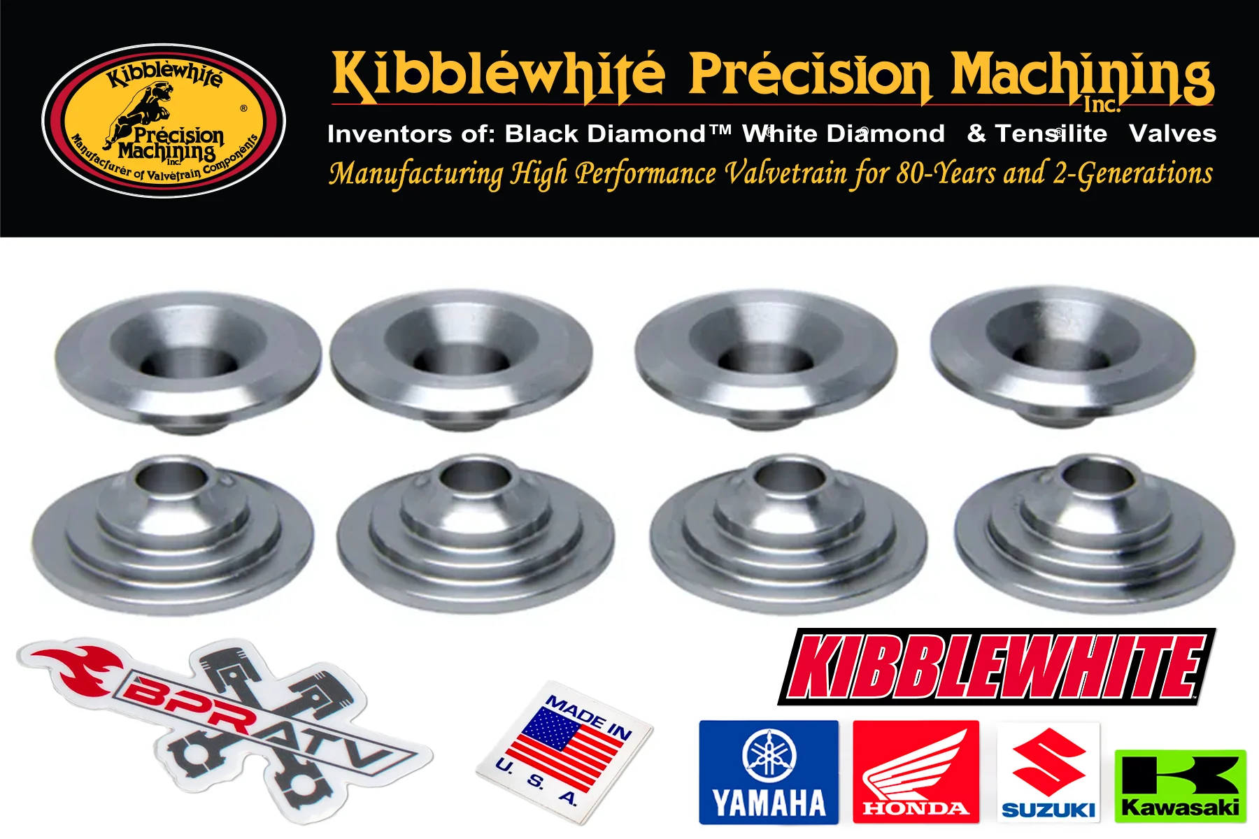 Honda ATC350X 1985 1986 Kibblewhite Valves Valve Spring Kit + Titanium Retainers - Image 9