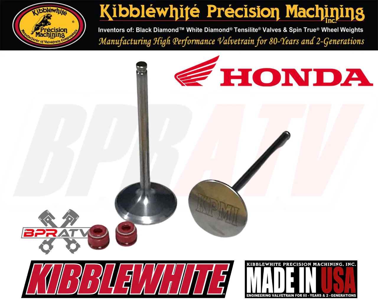 Honda CRF250R CRF 250R Kibblewhite Stainless Intake Valves Springs Kit Red Seals - Image 7