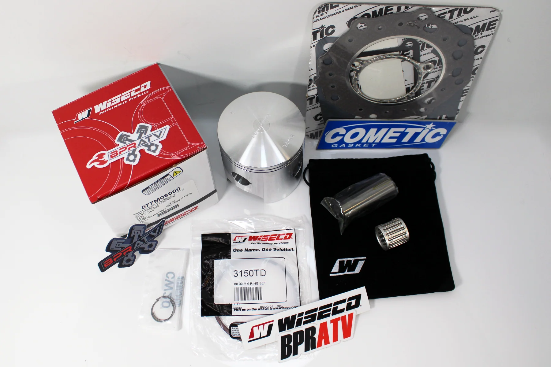 Honda Pilot FL400 80mm Stock Bore Wiseco Piston Kit & Cometic Gasket Top End Kit - Image 13