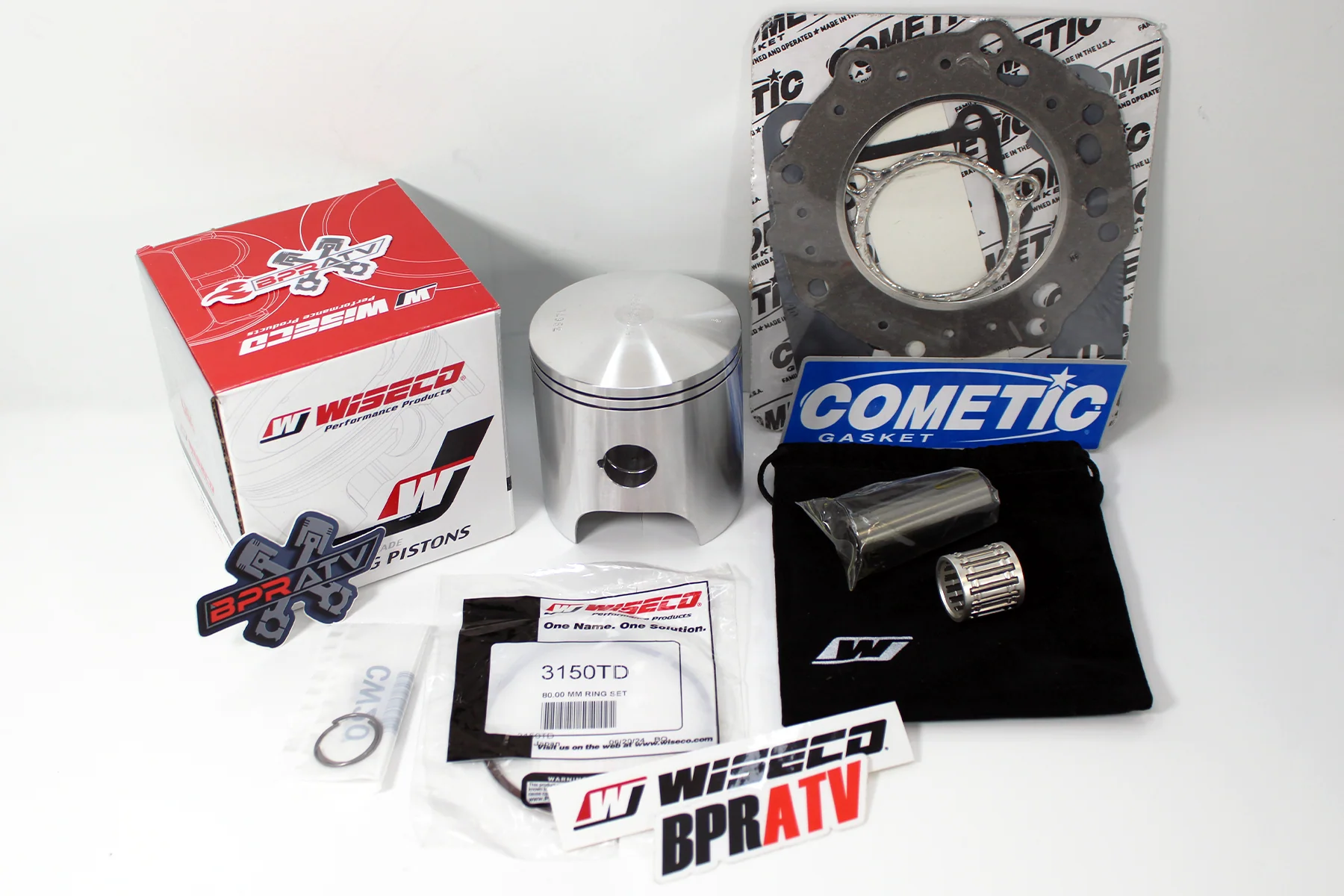 Honda Pilot FL400 80mm Stock Bore Wiseco Piston Kit & Cometic Gasket Top End Kit - Image 14