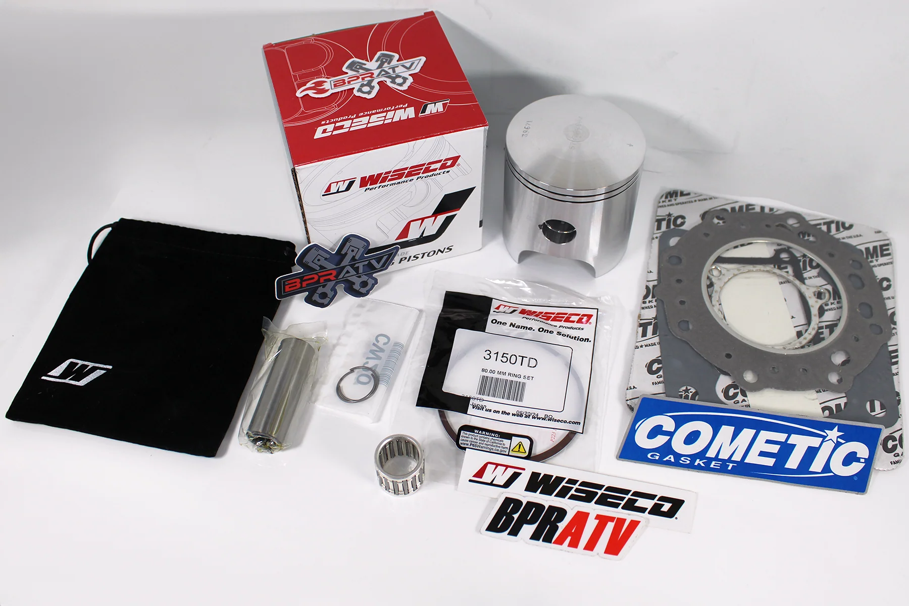 Honda Pilot FL400 80mm Stock Bore Wiseco Piston Kit & Cometic Gasket Top End Kit - Image 18