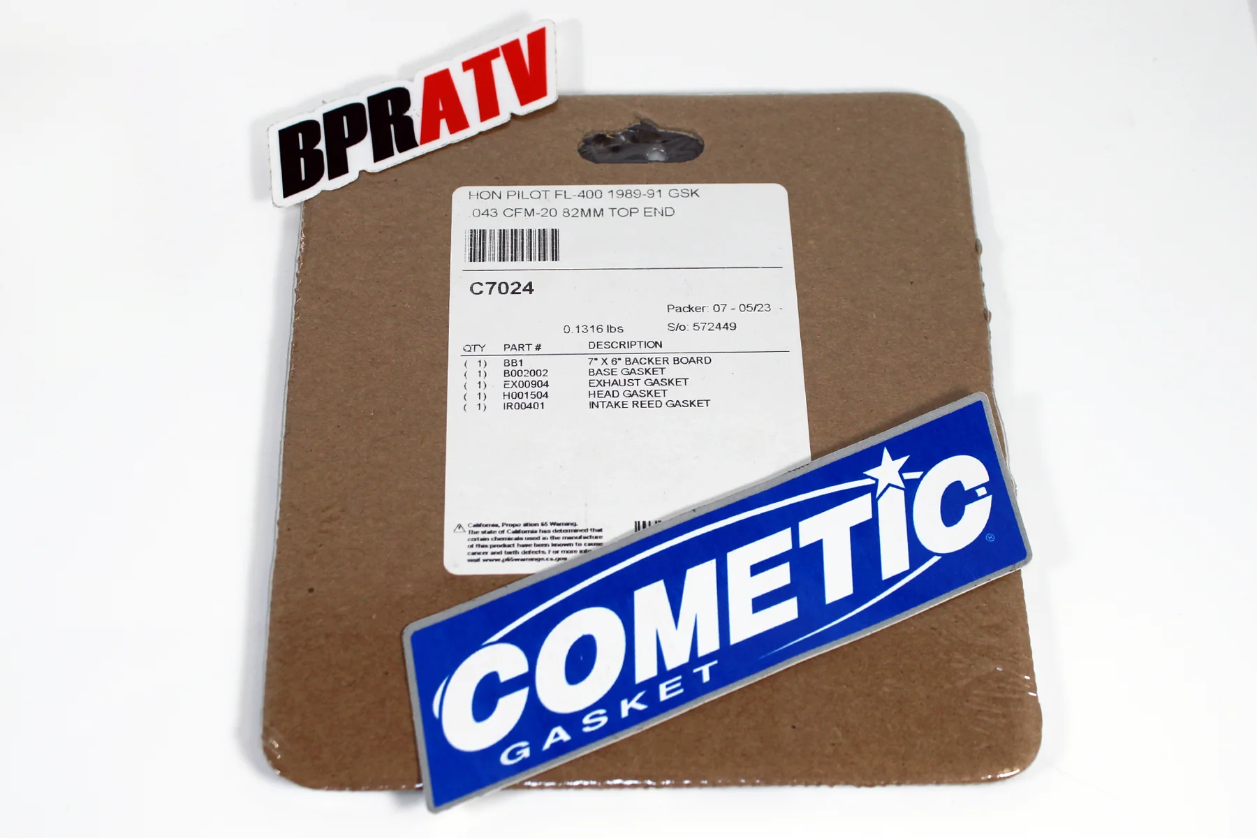 Honda Pilot FL400 80mm Stock Bore Wiseco Piston Kit & Cometic Gasket Top End Kit - Image 19