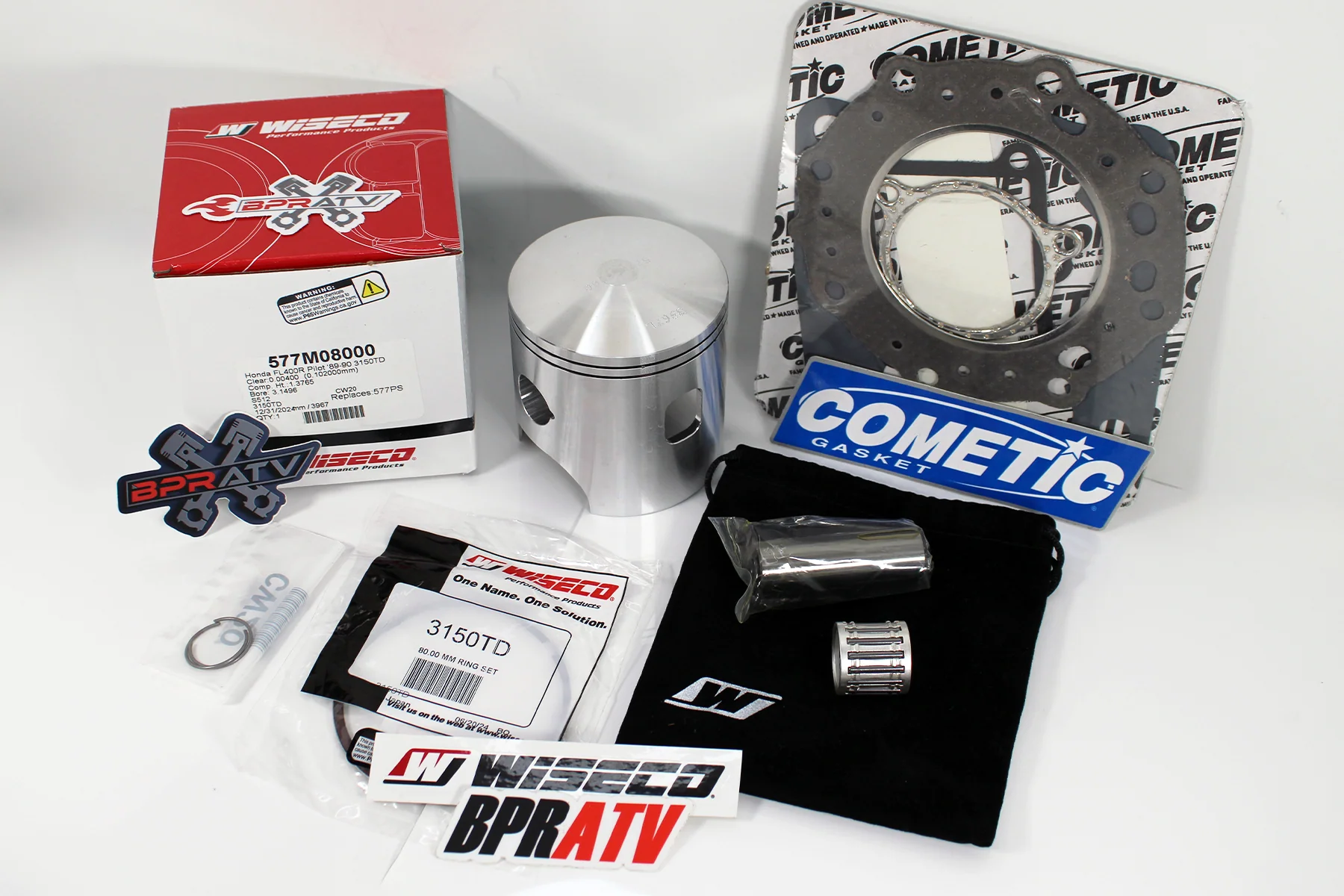 Honda Pilot FL400 82mm Big Bore Wiseco Piston Cometic Gasket Top End Rebuild Kit
