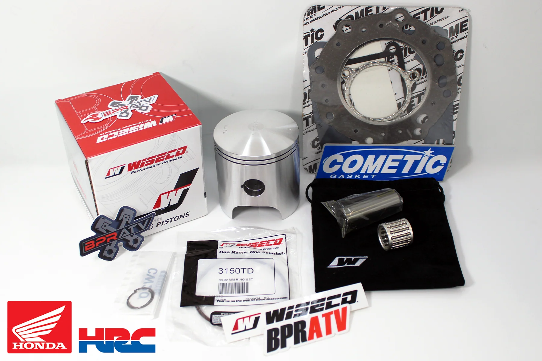 Honda Pilot FL400 82mm Big Bore Wiseco Piston Cometic Gasket Top End Rebuild Kit - Image 2