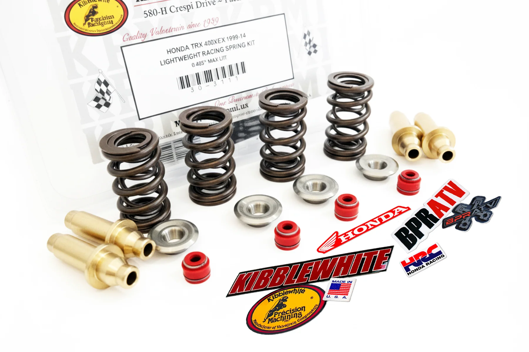 Honda TRX400EX 400X XR400 Kibblewhite Spring Kit Guides Viton Seals KPMI 30-3111 - Image 5