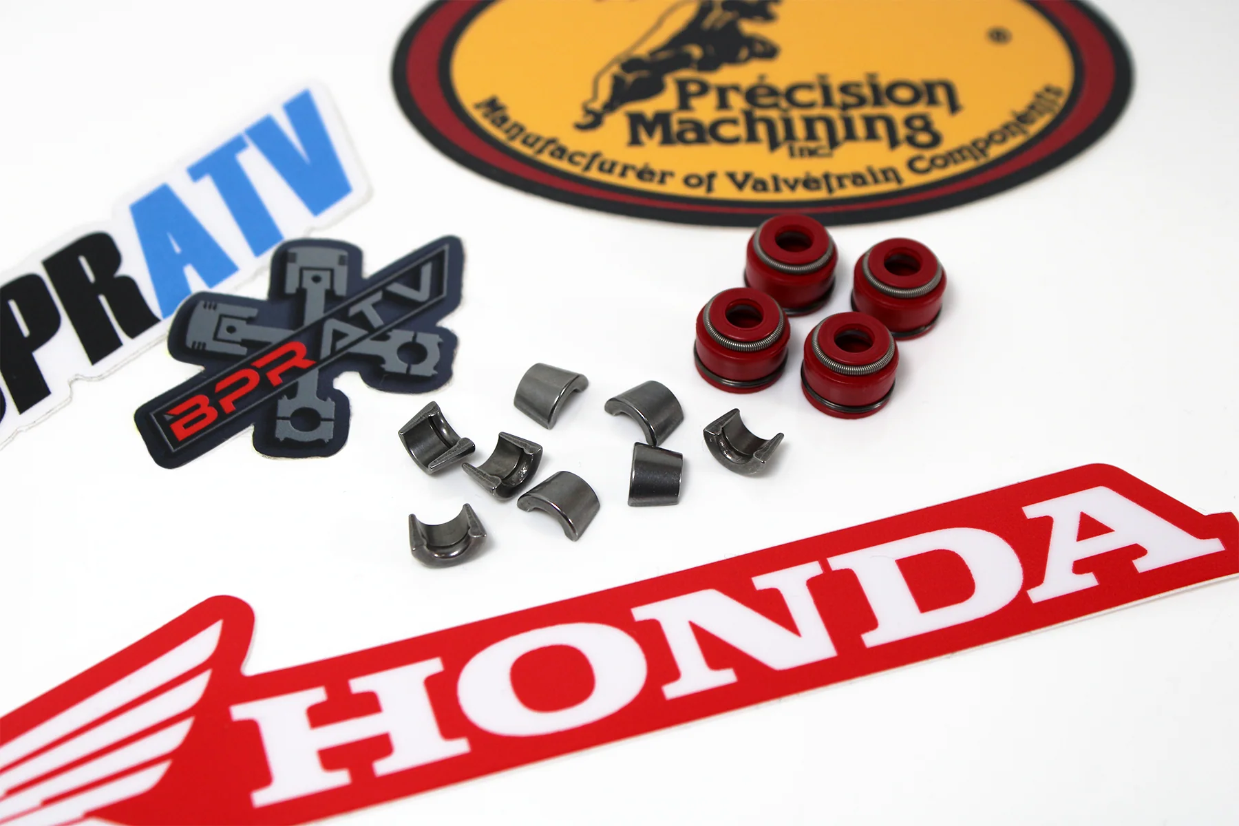 Honda TRX400EX 400X XR400R Valve Keepers Cotters and Kibblewhite Red Viton Seals - Image 13