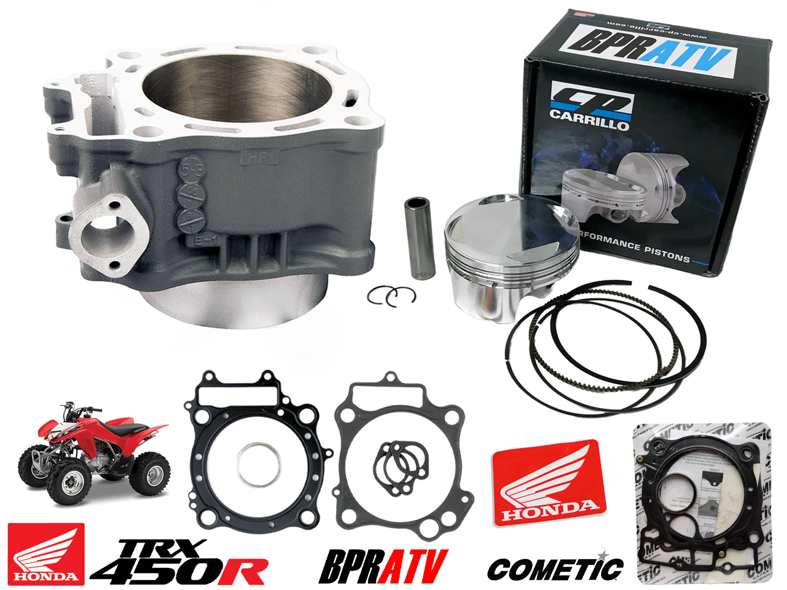 Honda TRX450R 04 05 CP 97mm Pump Gas Big Bore Cylinder Works Cometic Gasket Kit - Image 2