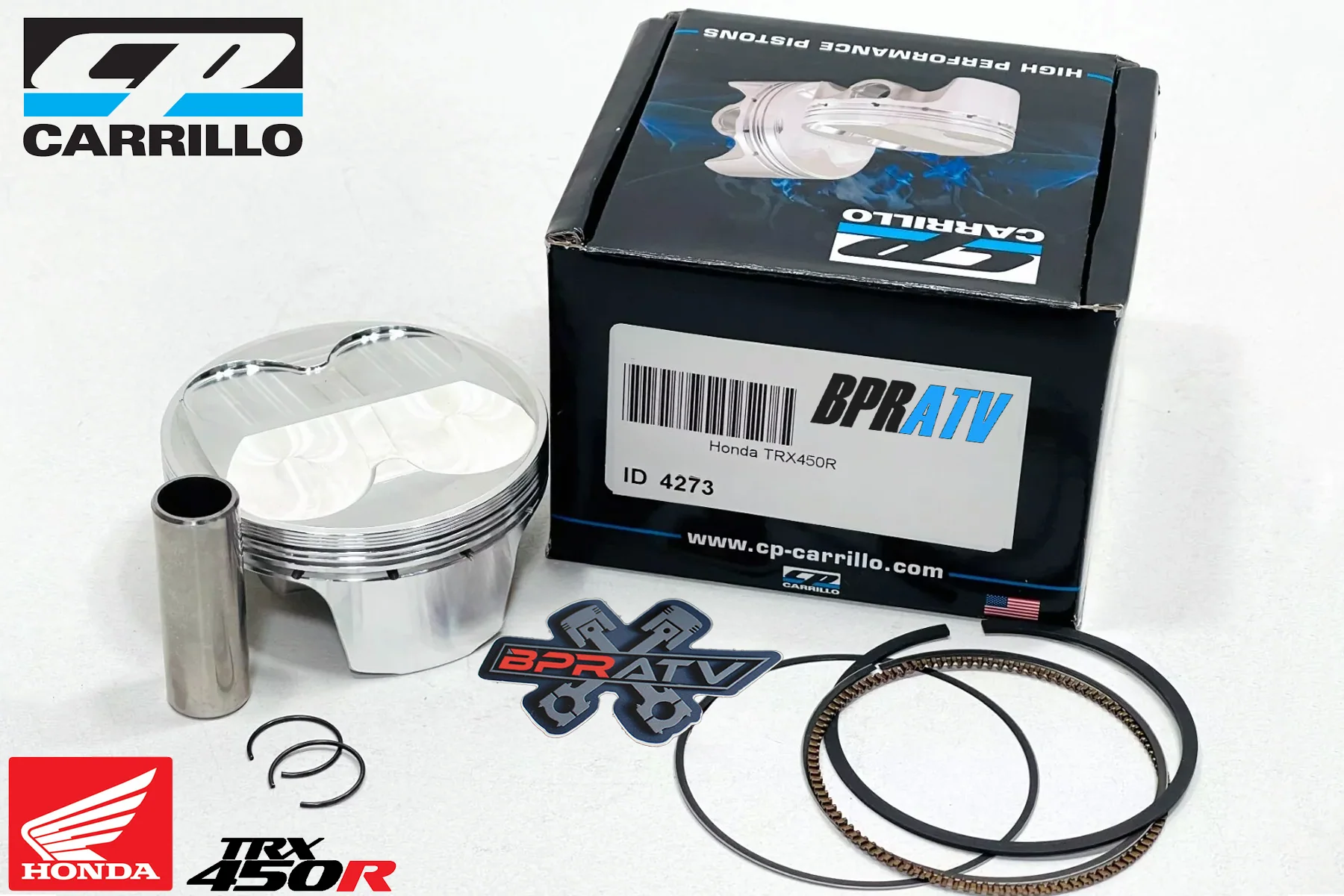 Honda TRX450R 04-05 Cylinder Works 97mm CP Pump Gas Big Bore Top End Rebuild Kit - Image 8