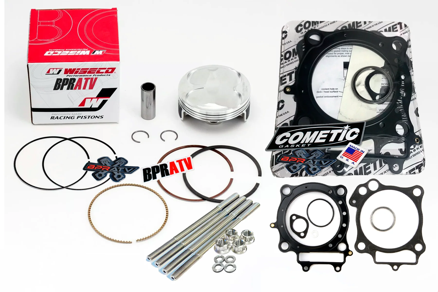 Honda TRX450R 04 05 Wiseco 94mm 14:1 Piston Titanium Stud Kit Cometic Gasket Set
