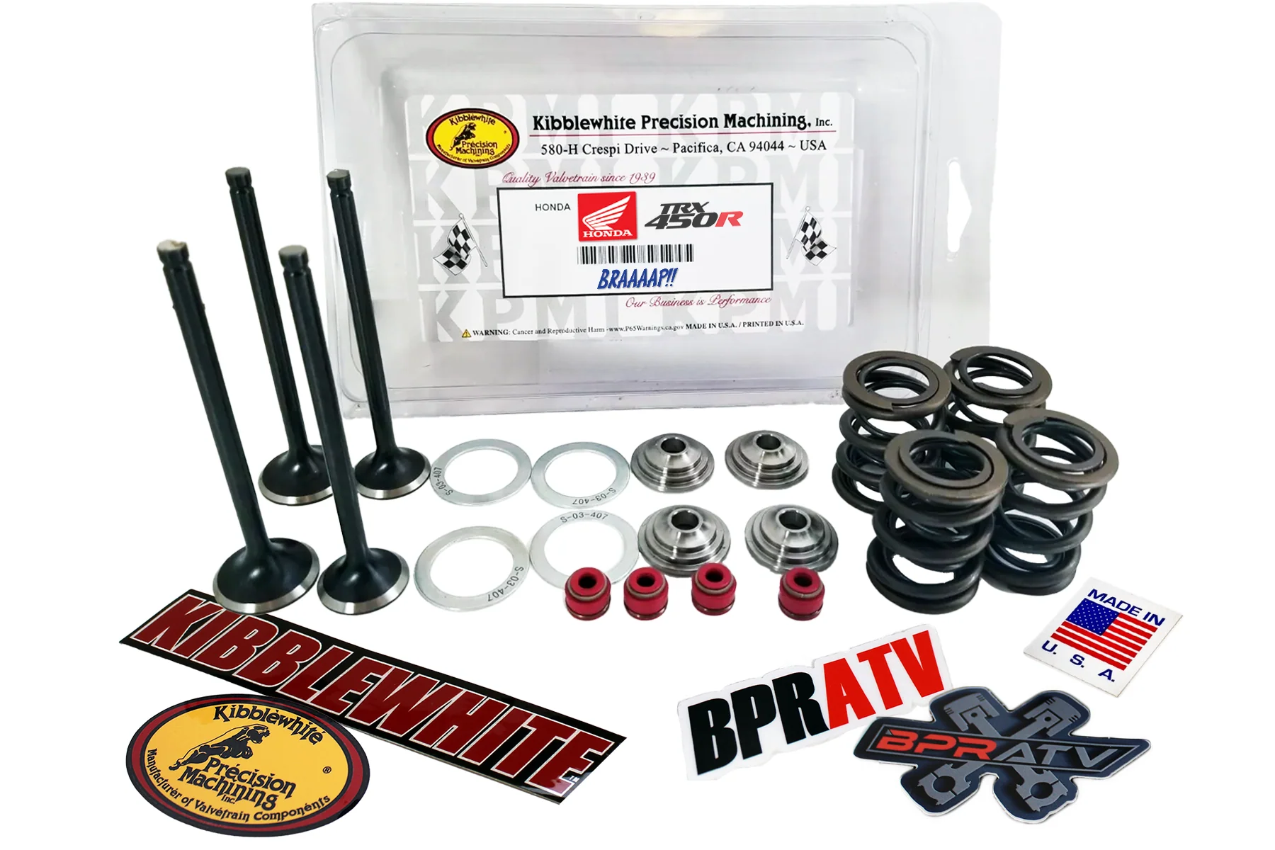 Honda TRX450R 2004-2005 Top End Rebuild Kit Kibblewhite Valves Wiseco Piston Set - Image 3