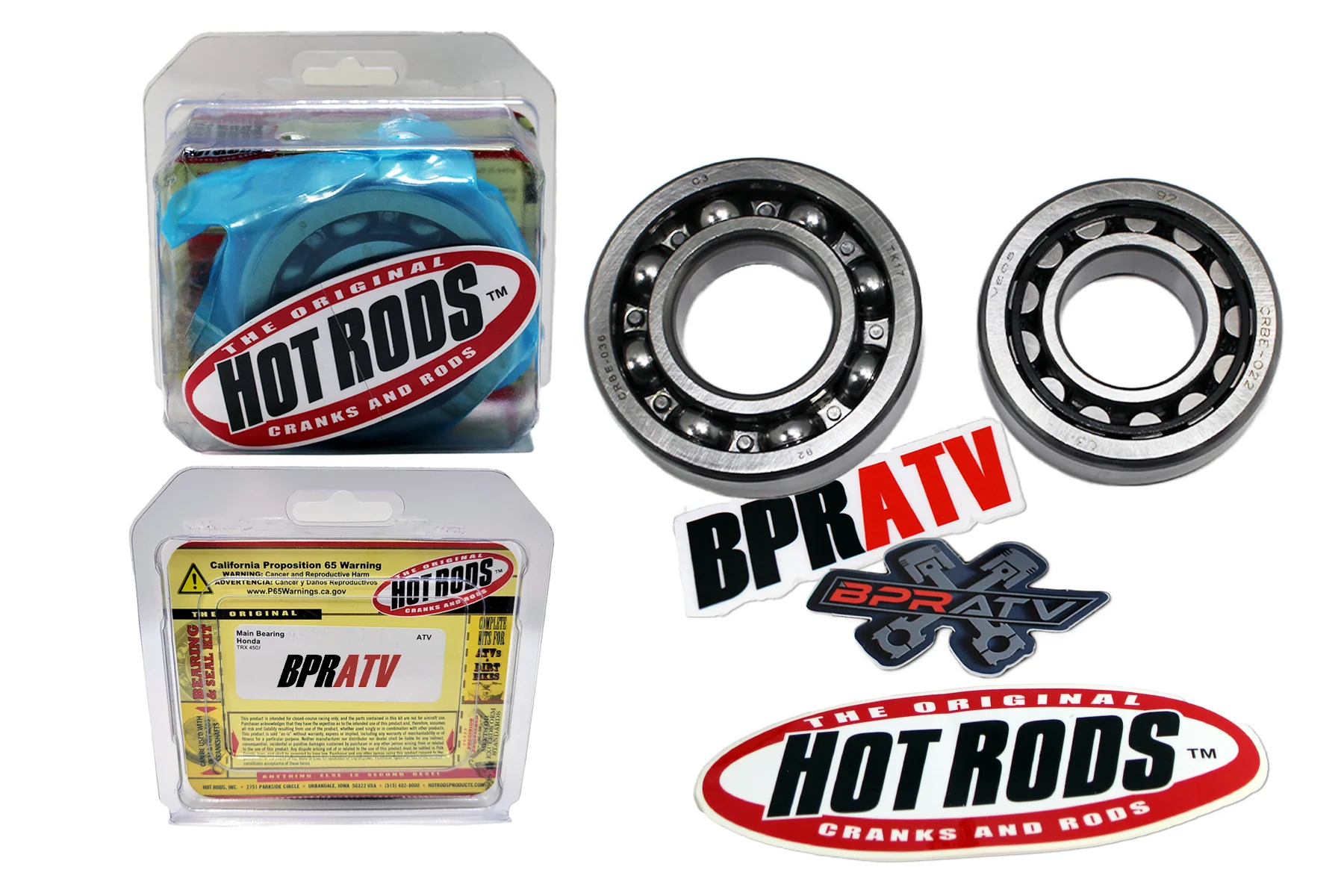 Honda TRX450R TRX 450ER Hot Rods Crankshaft Rebuild Kit Gaskets Bearings & Seals - Image 10