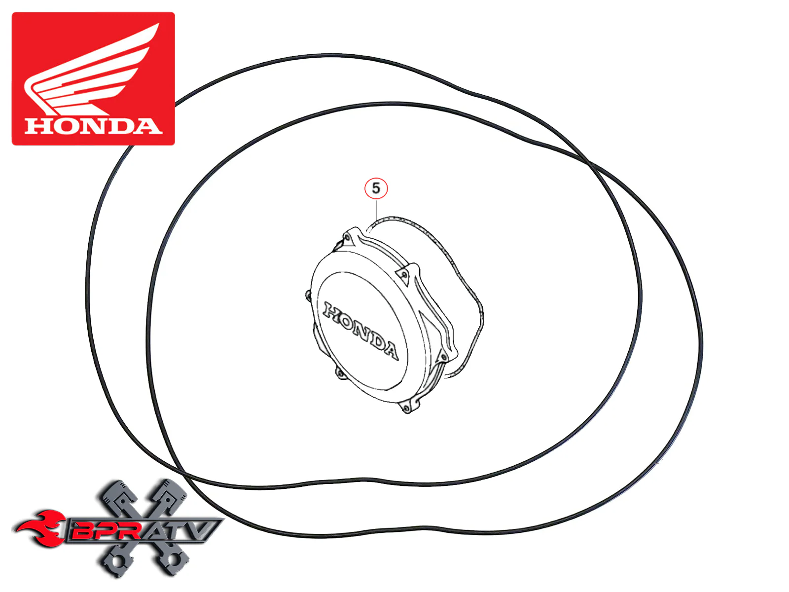 Honda TRX450R TRX CRF 450R Hinson Racing Billet BILLETPROOF Clutch Cover Gasket - Image 9