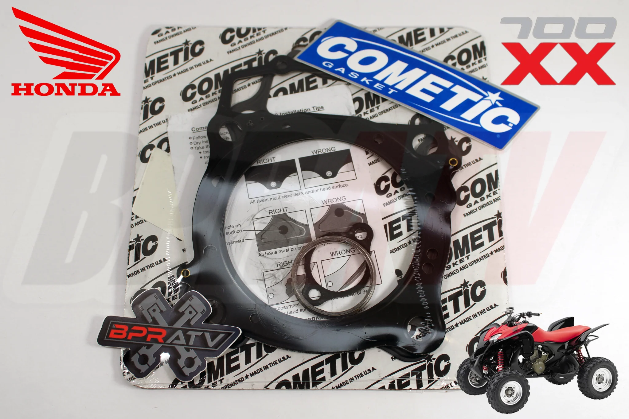 08 09 Honda TRX 700XX 102mm JE 11:1 Piston Cylinder Cometic Top End Rebuild Kit - Image 10