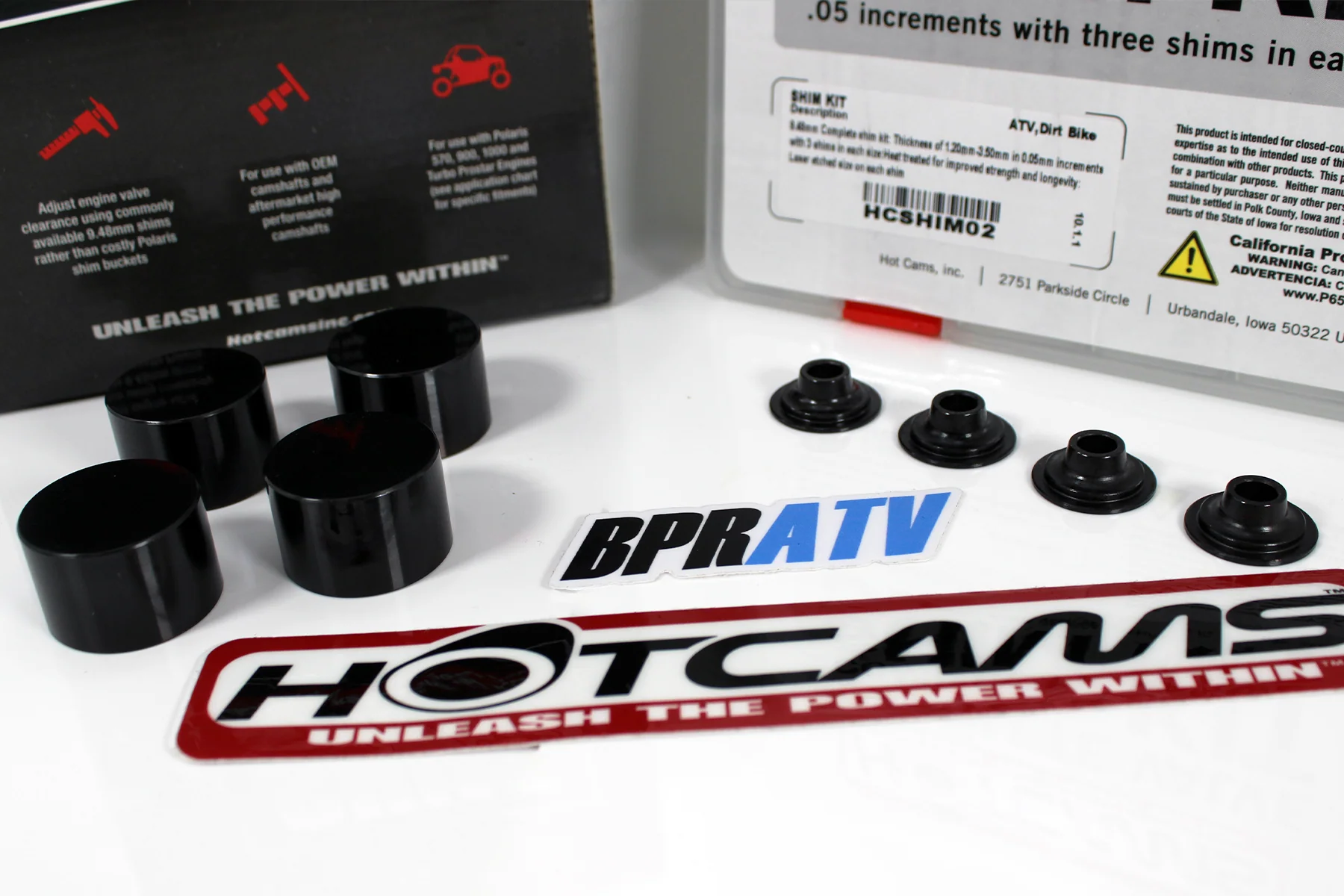 Hot Cams Valve Shim Conversion Kit with Shim Kit DLC Hotcams Polaris 570 RZR ACE - Image 6
