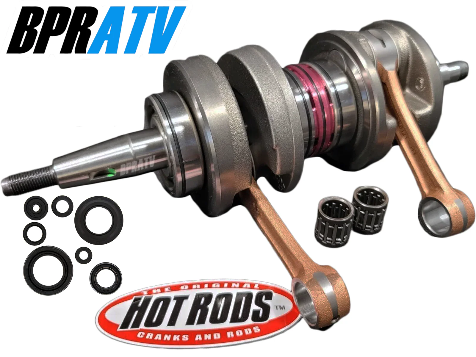 Hot Rods Banshee 350 +4mm Stroker Crankshaft Rebuild Kit w/ Gaskets & NGK Plugs - Image 3