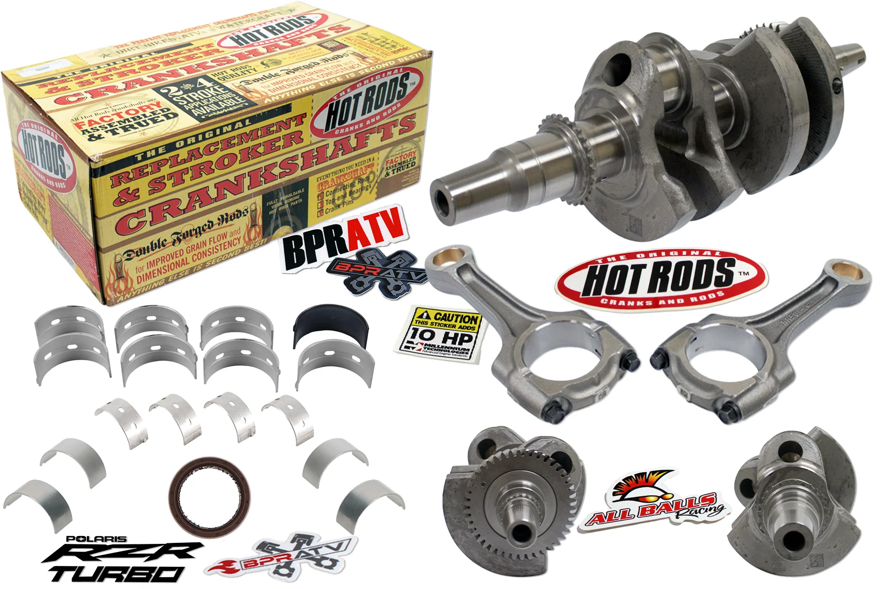 Hot Rods Crankshaft Kit RZR Turbo Bearings Seal RZR XP 4 Turbo S Velocity '19–20 - Image 3