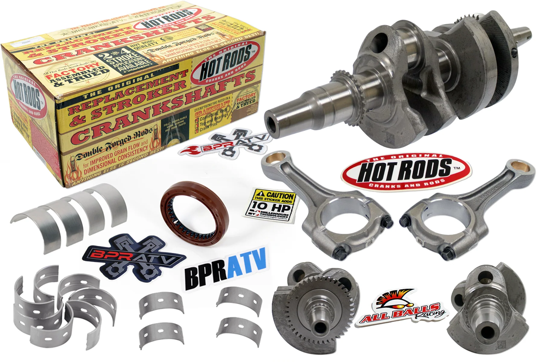 Hot Rods Crankshaft Rebuild Kit RZR Turbo Bearings & Seal RZR XP Turbo 2016–2021 - Image 3