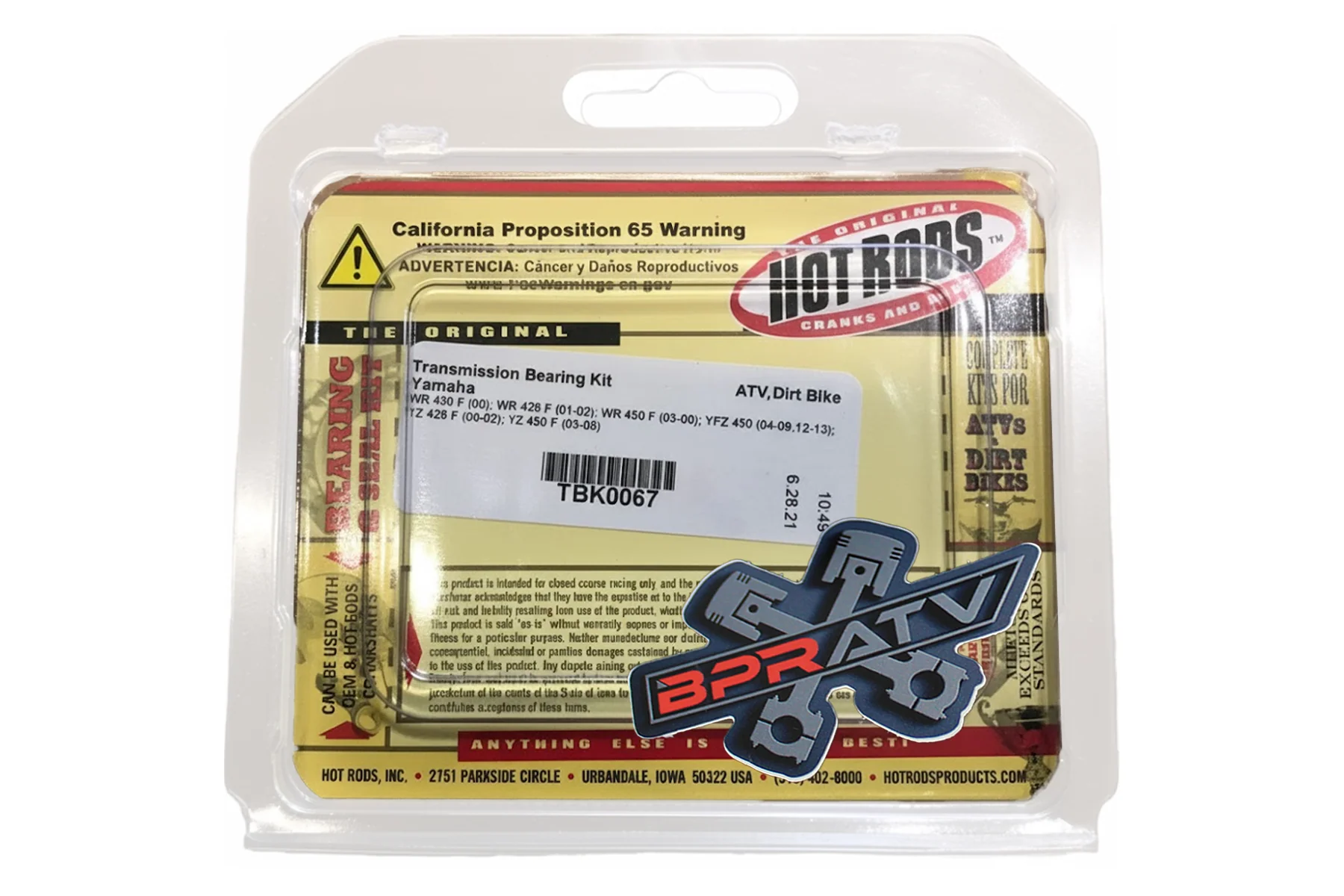 Yamaha YFZ450 Carb Model Transmission Bearing and Engine Seal Kit TBK0067 822238 - Image 4