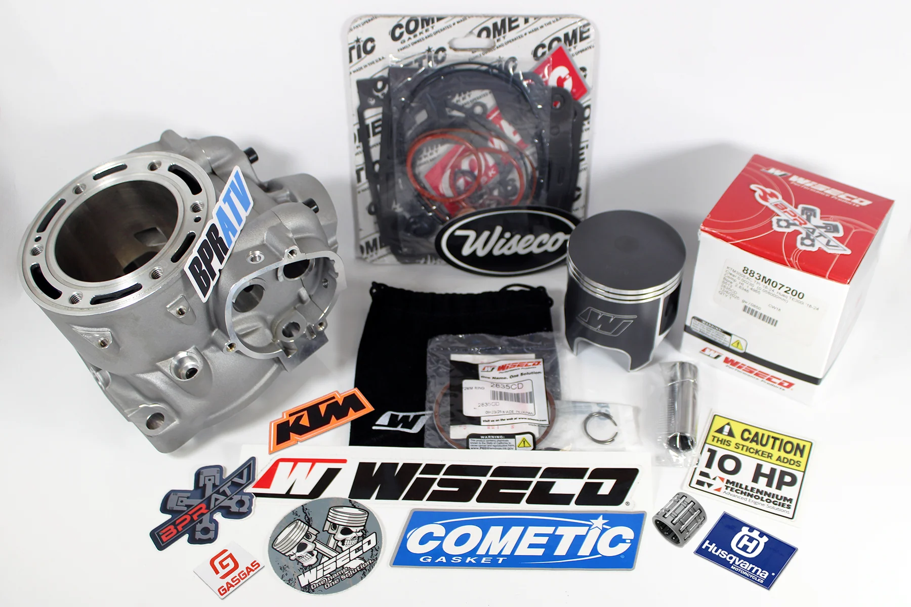 KTM 300 XC-W TPI Top End Rebuild Kit Wiseco ArmorGlide Piston BPRATV Cometic USA - Image 15