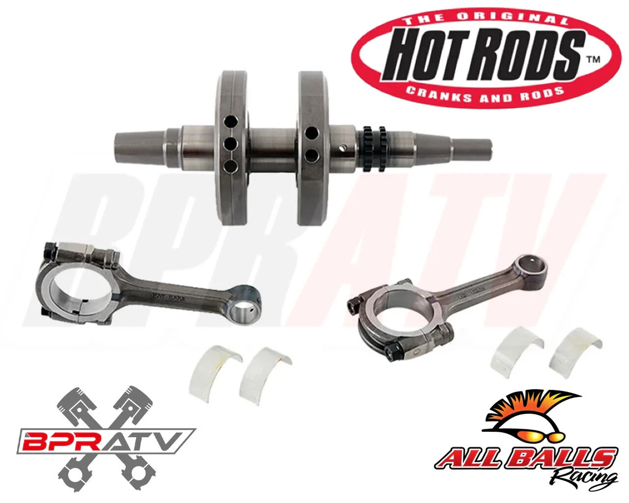 Brute Force 750 12-20 Hot Rods Bottom End Rebuild Kit Crank Bearings Chains NGK! - Image 6