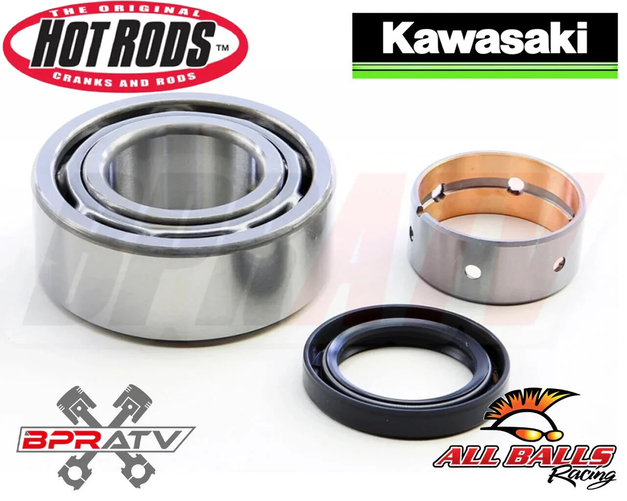 Brute Force 750 12-20 Hot Rods Bottom End Rebuild Kit Crank Bearings Chains NGK! - Image 9