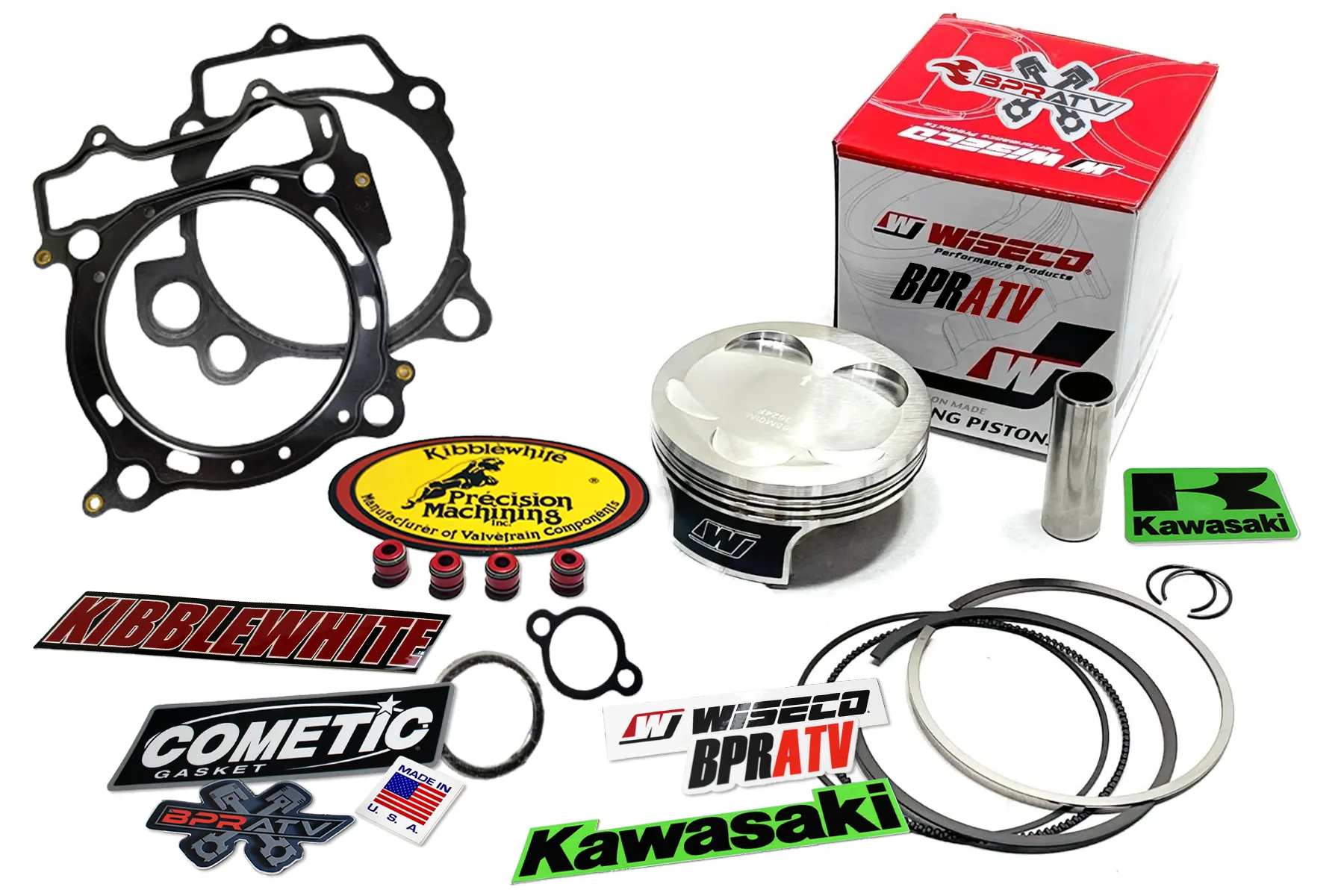 Kawasaki KFX450R KFX 450R 96m Stock Standard Bore Wiseco Pump Gas Piston Gaskets - Image 17