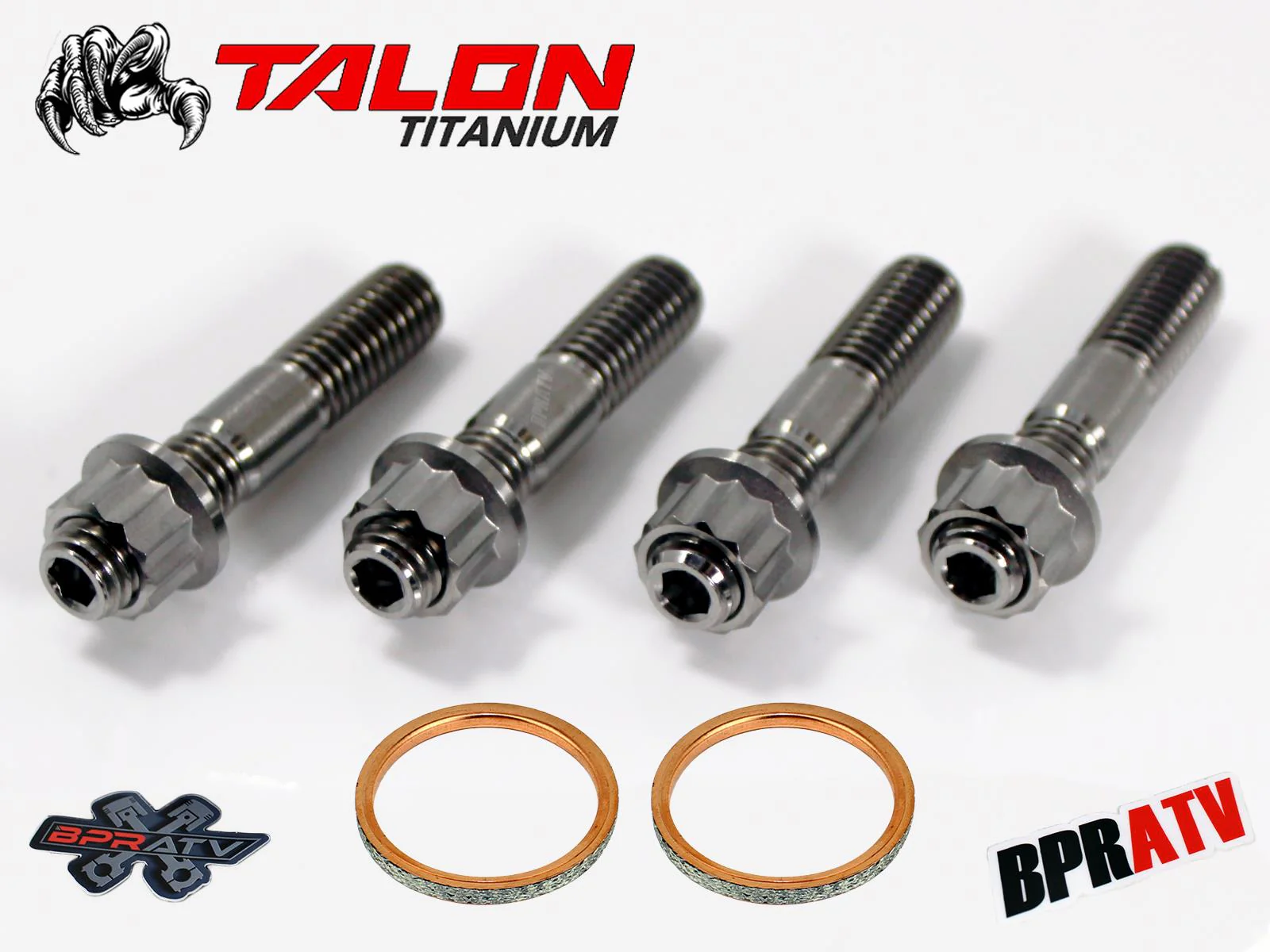 Kawasaki KFX450R TITANIUM Head Pipe Exhaust Studs Kit Bolts Nuts Exhaust Gaskets - Image 21