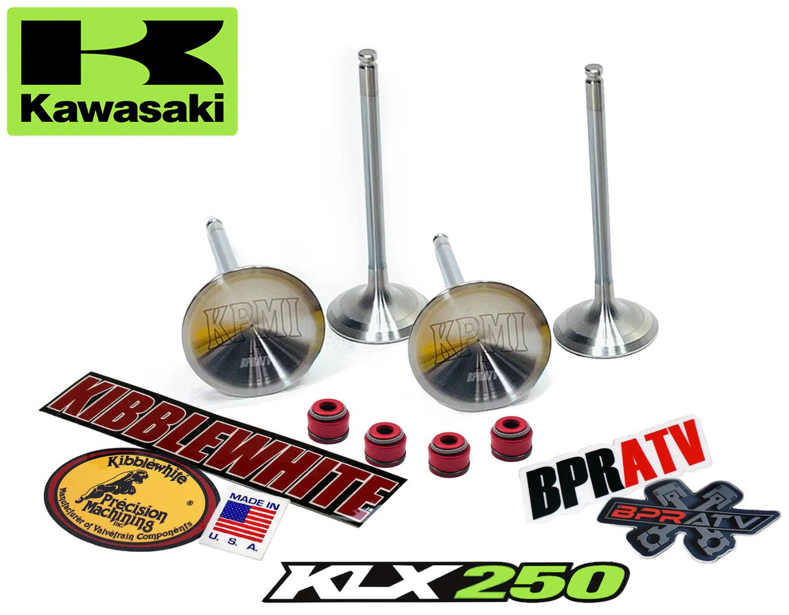 Kawasaki KLX250 KLX 250SF  Kibblewhite Cylinder Head Intake Exhaust Valves Seals - Image 2