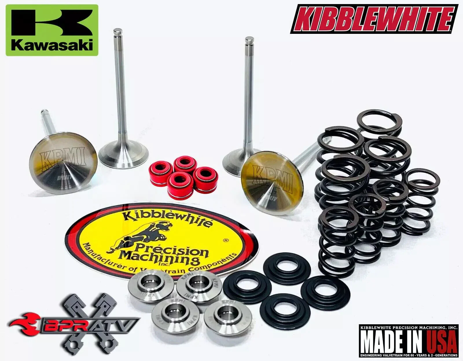 Kawasaki KLX300R KLX 300 Kibblewhite Head Intake Exhaust Valve Springs RED Seals - Image 17