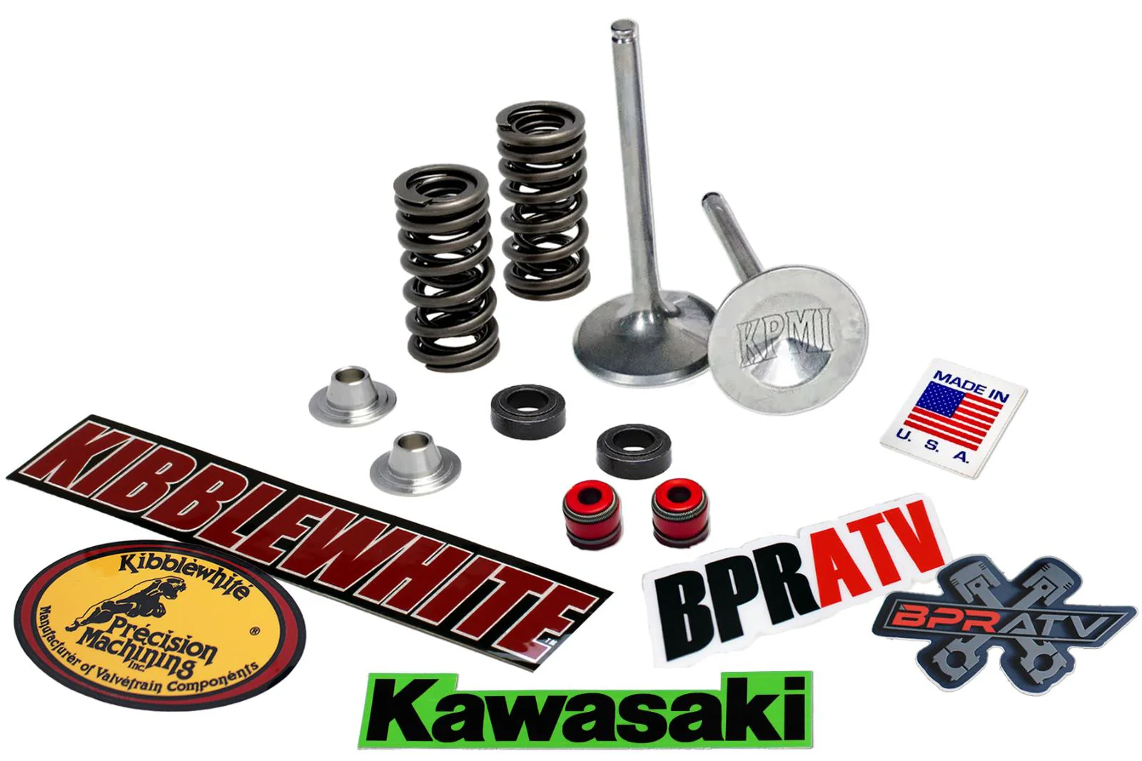 Kawasaki KX250F Kibblewhite Stainless Intake Valves Springs RED Seals Kit '20-22