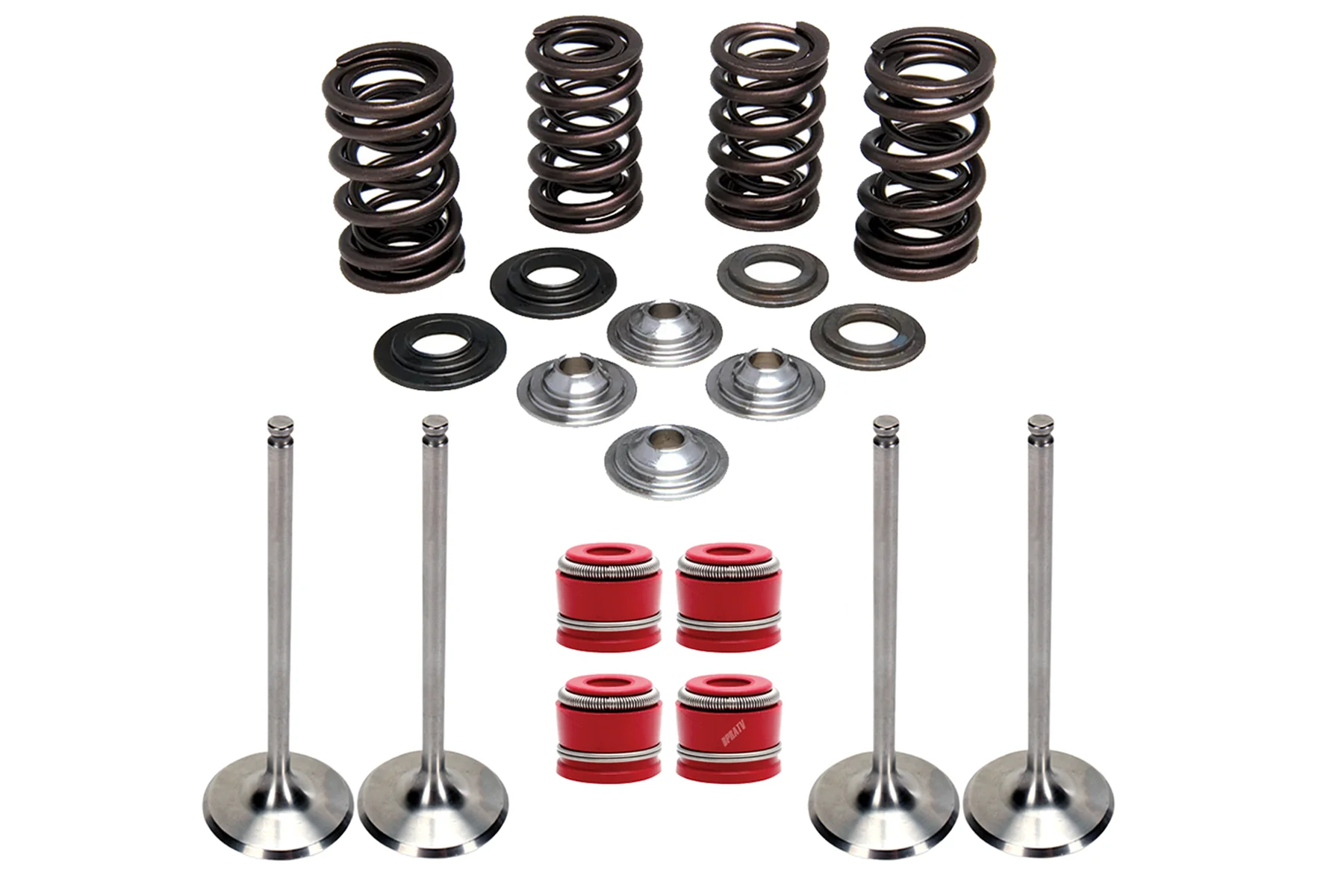 Kawasaki KX250F KX 250F Kibblewhite Intake Exhaust Valves RED Seals & Spring Kit - Image 2