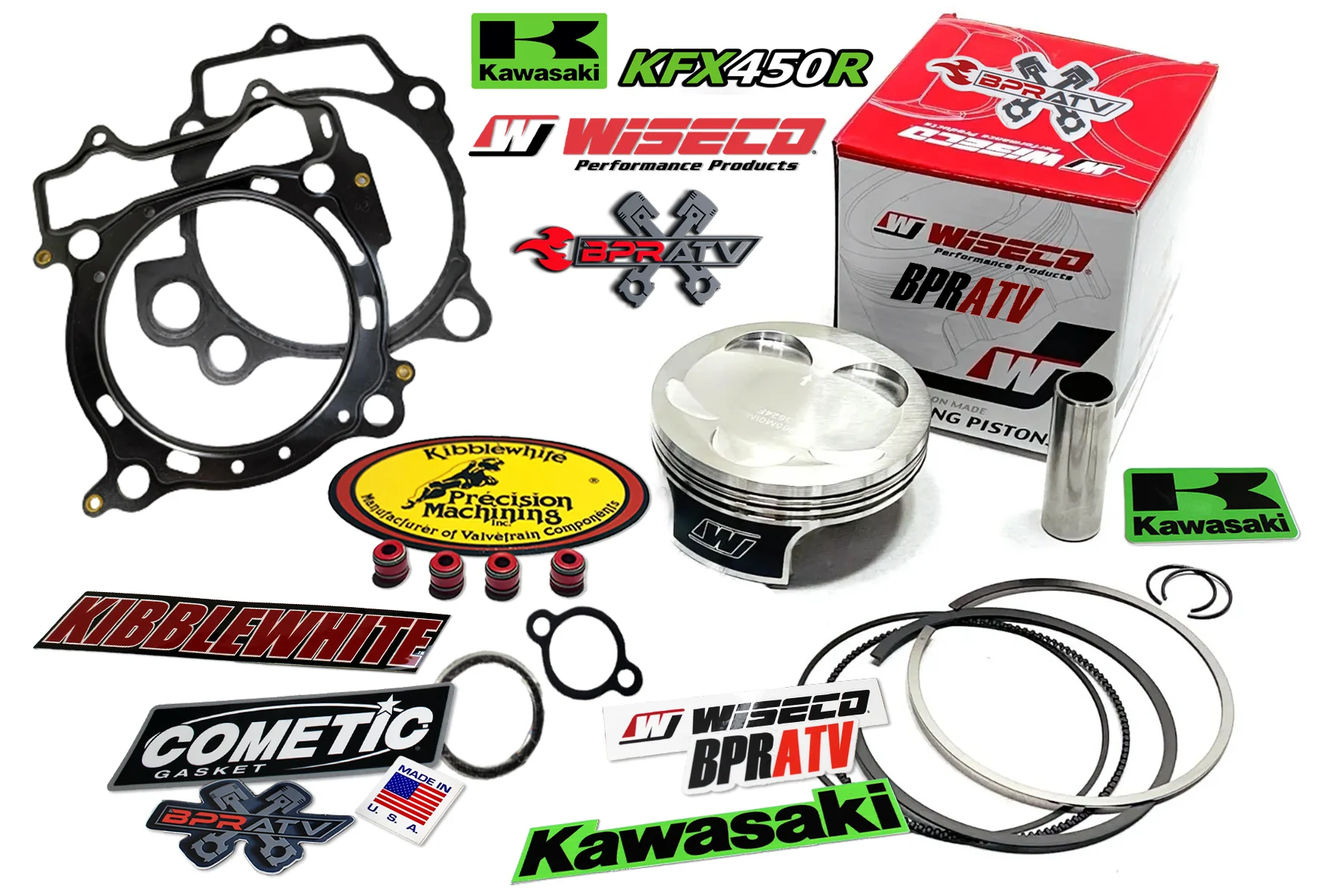 KFX450R Wiseco 96 mm Piston Kit + Cometic MLS Gasket & Kibblewhite RED Seals ATV - Image 17