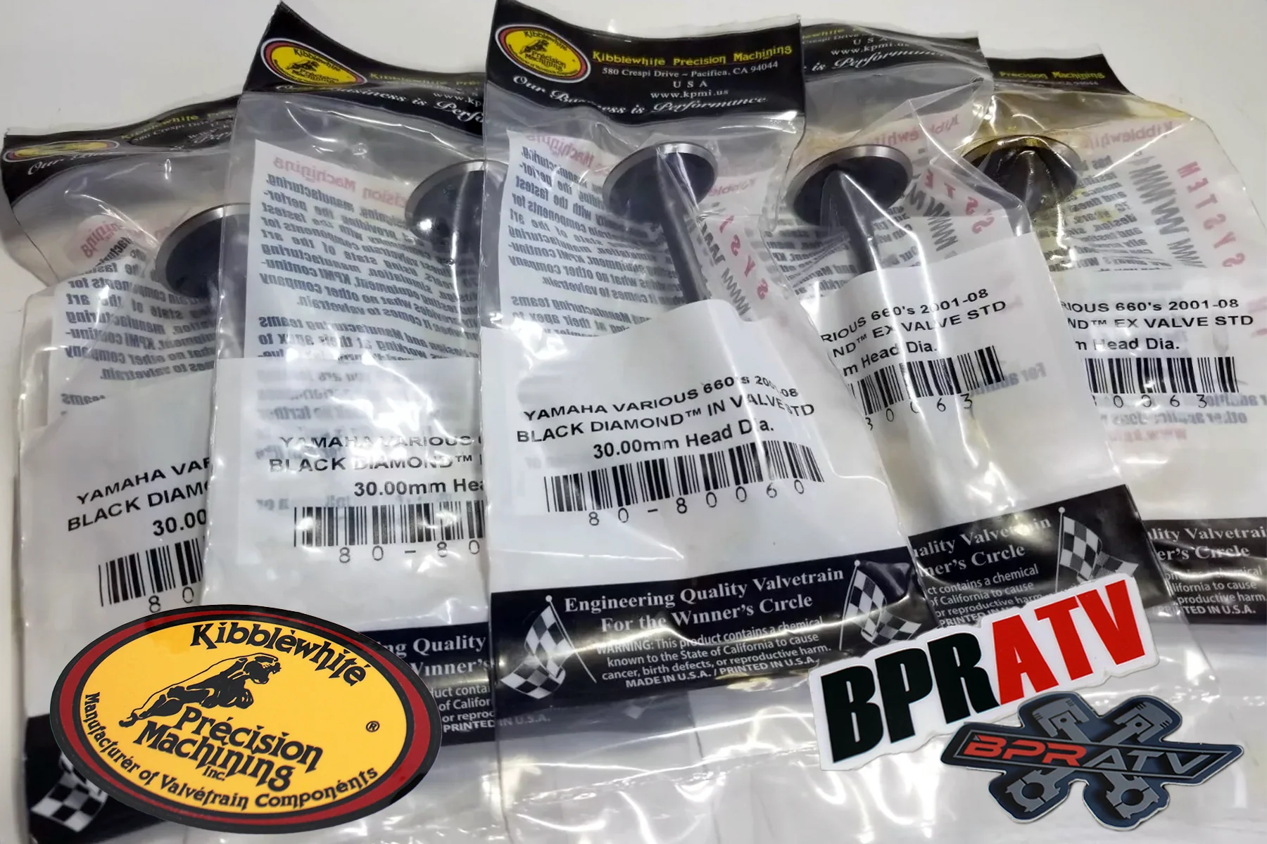 Yamaha Raptor 660 Kibblewhite Standard Size Stainless Valves Viton Valve Seals! - Image 11