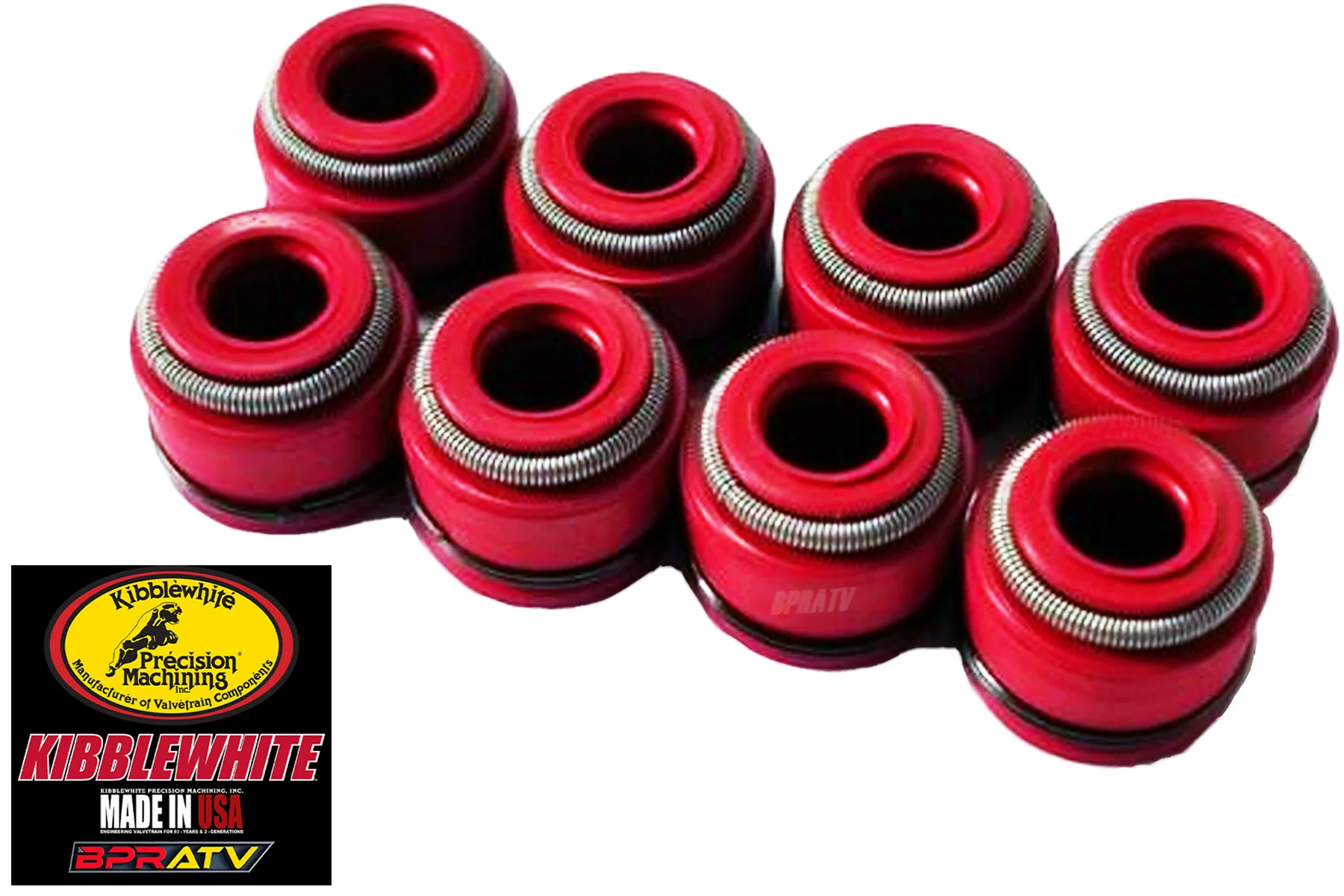 Kibblewhite Head Intake & Exhaust Valve RED Seals Kawasaki Ninja 500R '1987-2009 - Image 2
