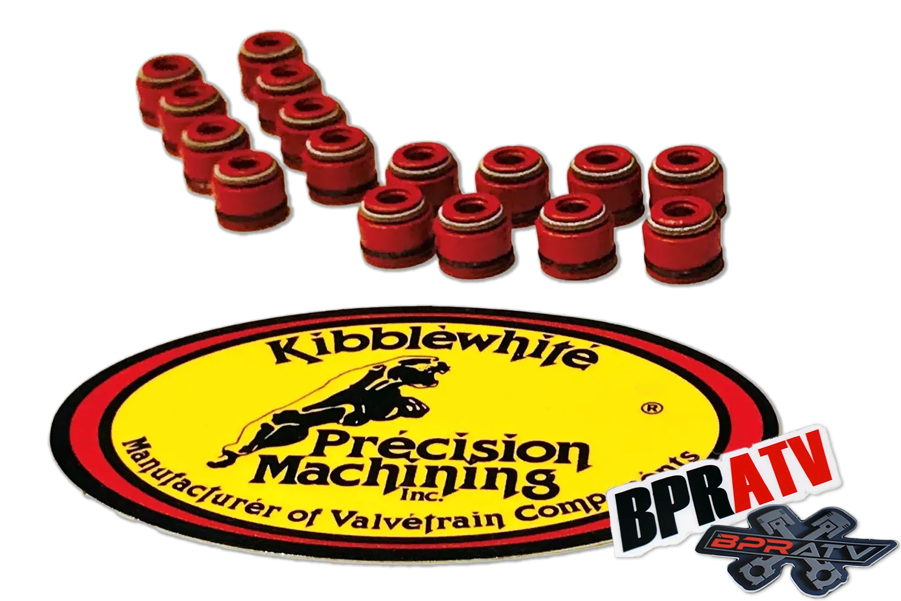Kibblewhite Head Intake & Exhaust Valve RED Seals Kawasaki Ninja 500R '1987-2009 - Image 4