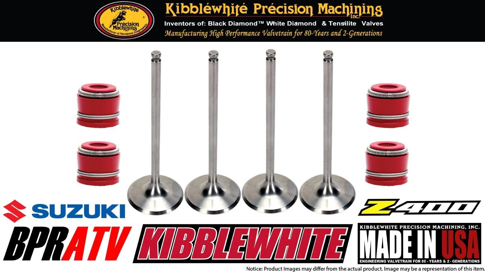 Kibblewhite Kit Válvulas WHITE Diamond Suzuki DRZ400 LTZ400 Muelles Retenedores! - Image 17