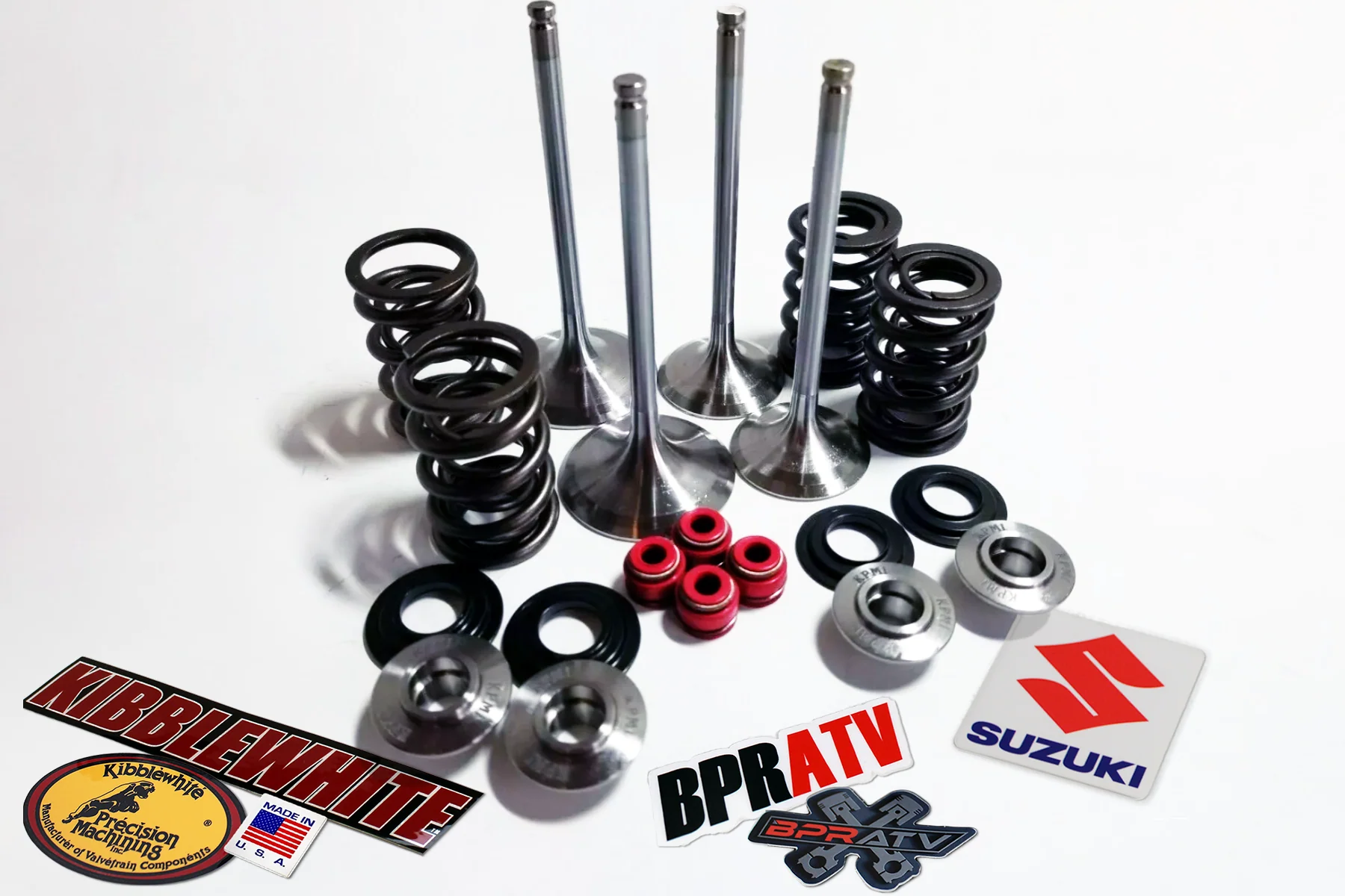 Kibblewhite Kit Válvulas WHITE Diamond Suzuki DRZ400 LTZ400 Muelles Retenedores! - Image 2