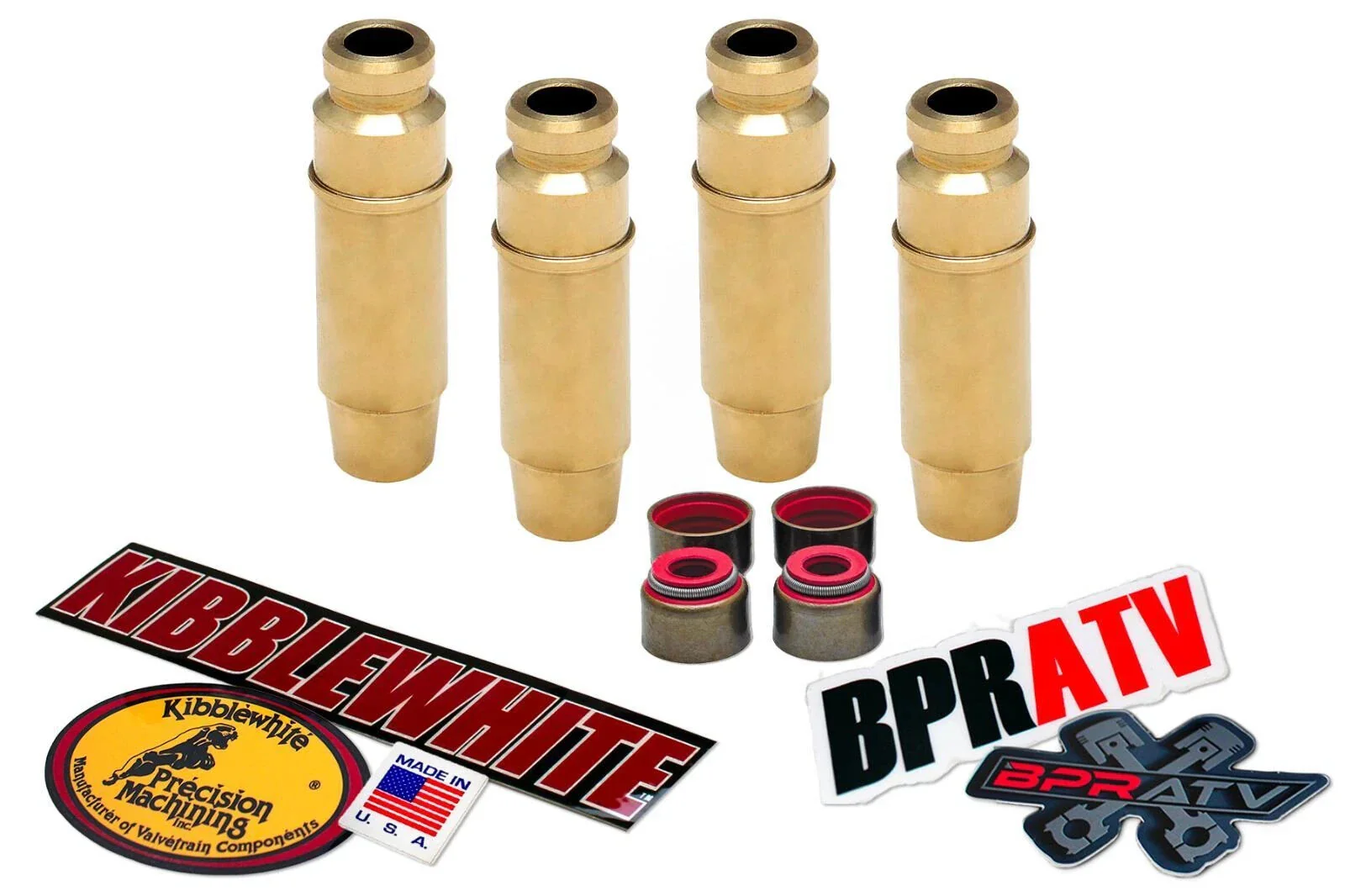Kibblewhite Valve Guides RED Seals Kit KFX400 LTZ400 DRZ400 OEM Replacement NEW! - Image 5
