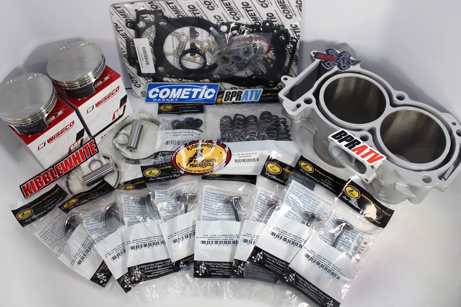 Kibblewhite Valves Head Service Kit Wiseco Pistons Cylinder Polaris General 1000 - Image 4