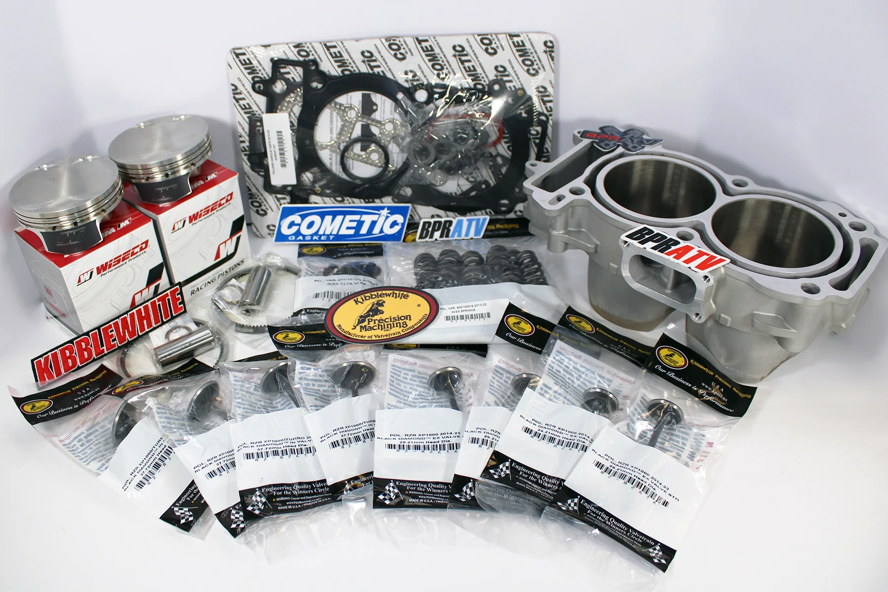Kibblewhite Valves Head Service Kit Wiseco Pistons Cylinder Polaris General 1000 - Image 7