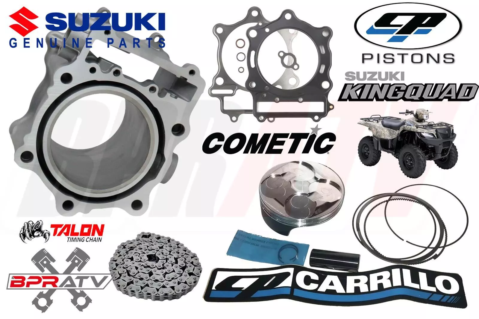King Quad LTA 700 Big Bore Cylinder 106mm +6 Overbore Top End Rebuild Kit 760cc - Image 2