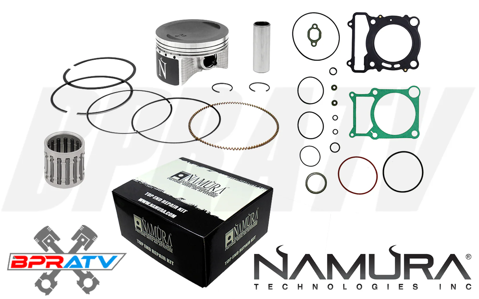 Kodiak Wolverine 450 YFM 450 Cylinder Piston Gaskets Namura Top End Rebuild Kit - Image 7